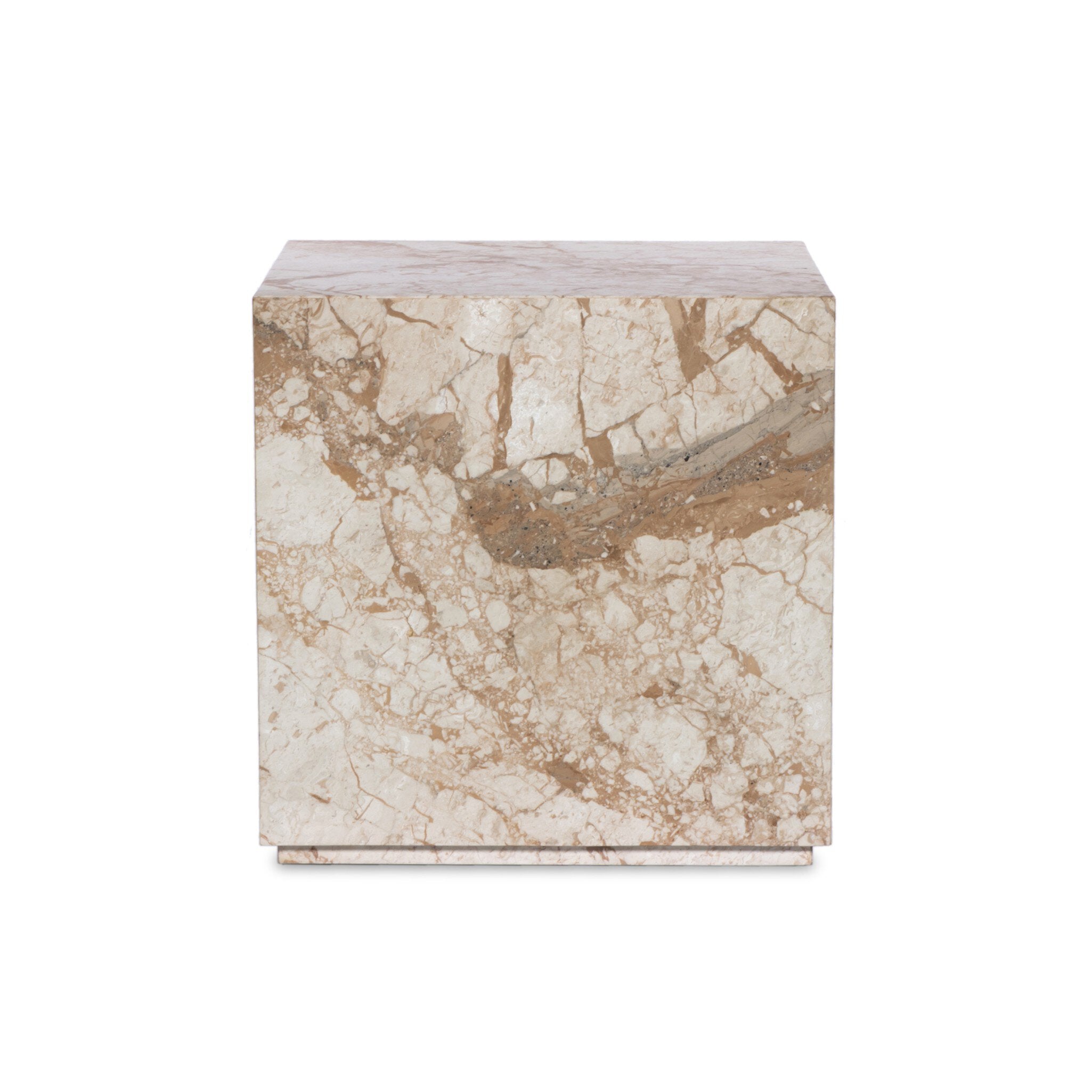 Lincoln Marble Plinth End Table