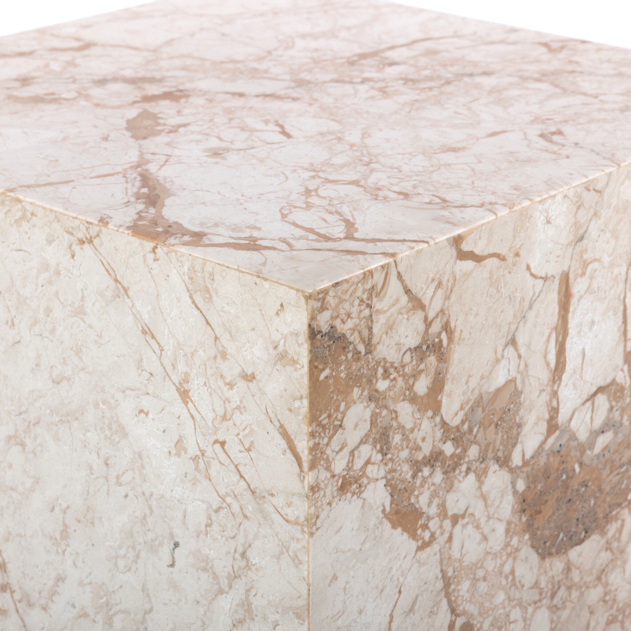 Lincoln Marble Plinth End Table