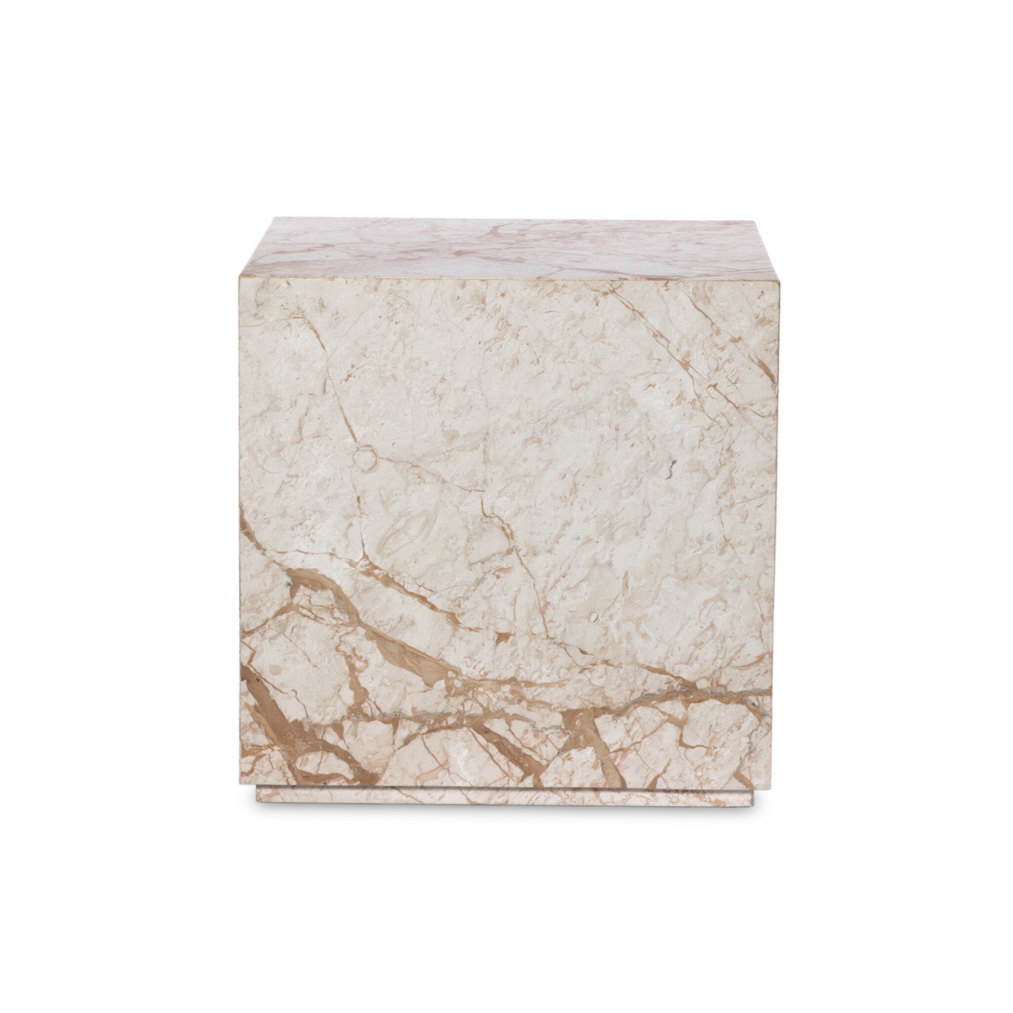 Lincoln Marble Plinth End Table