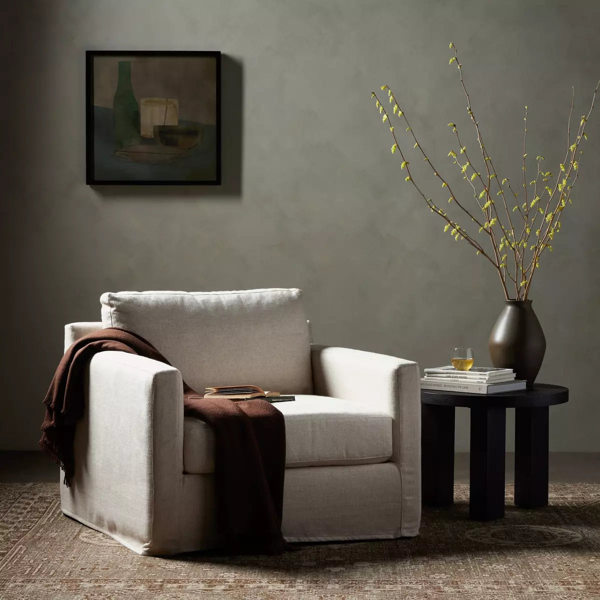 Cullman Slipcover Swivel Chair