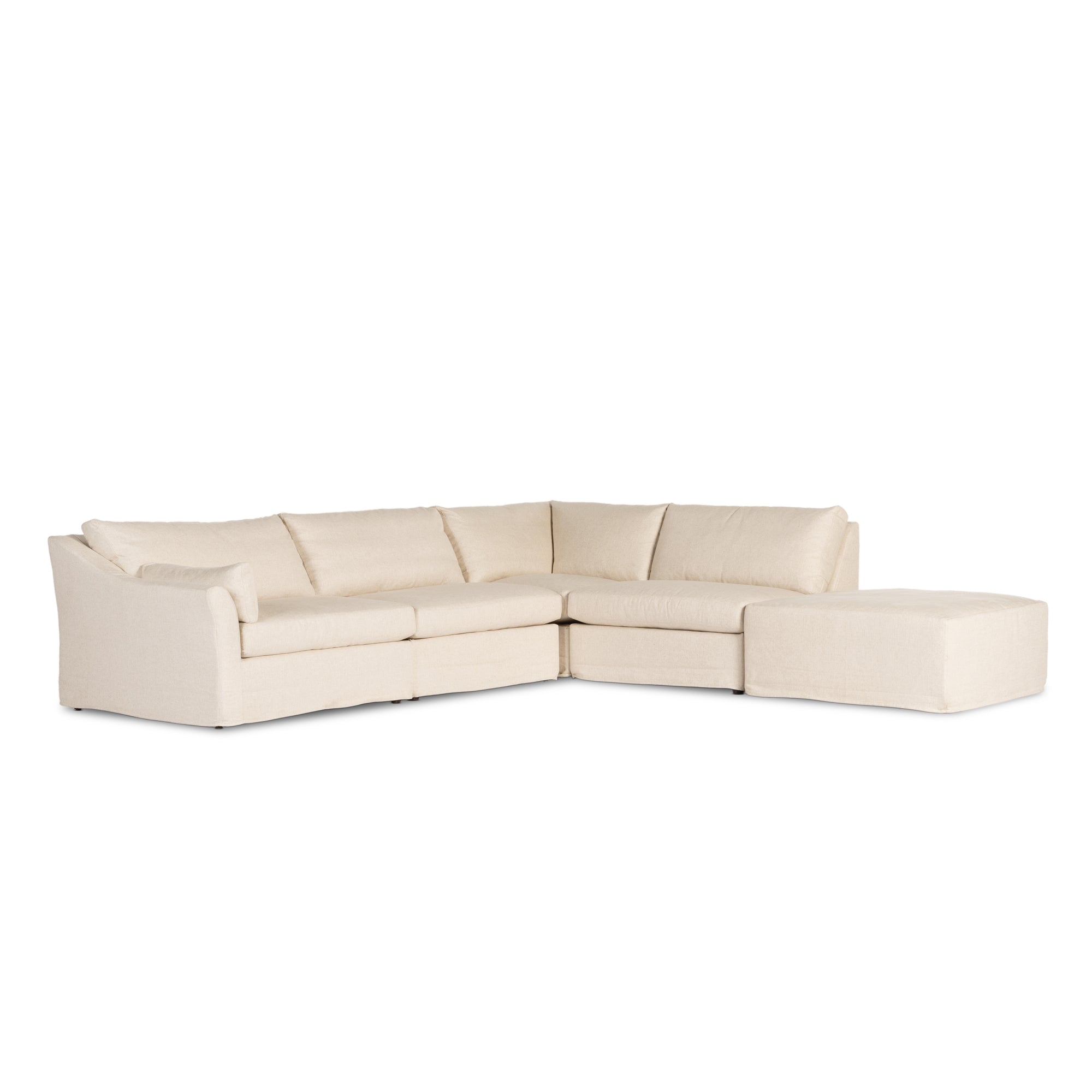 Delray 4-piece Slipcover Sectional