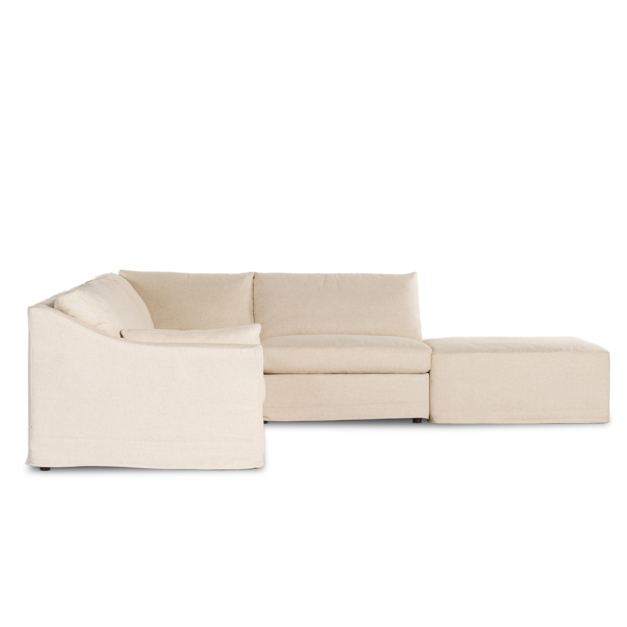 Delray 4-piece Slipcover Sectional