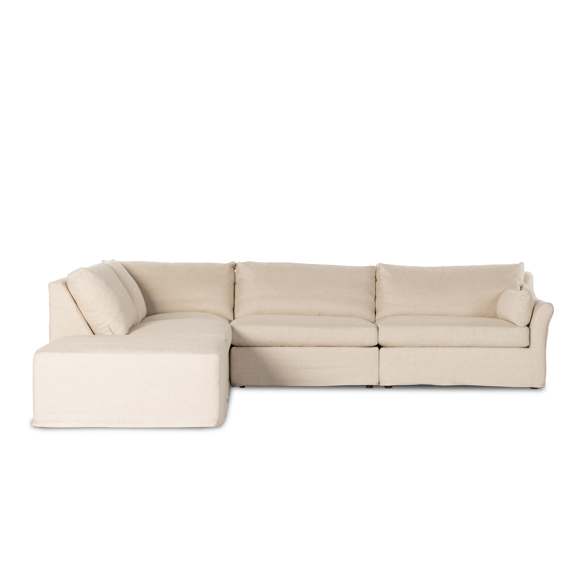 Delray 4-piece Slipcover Sectional