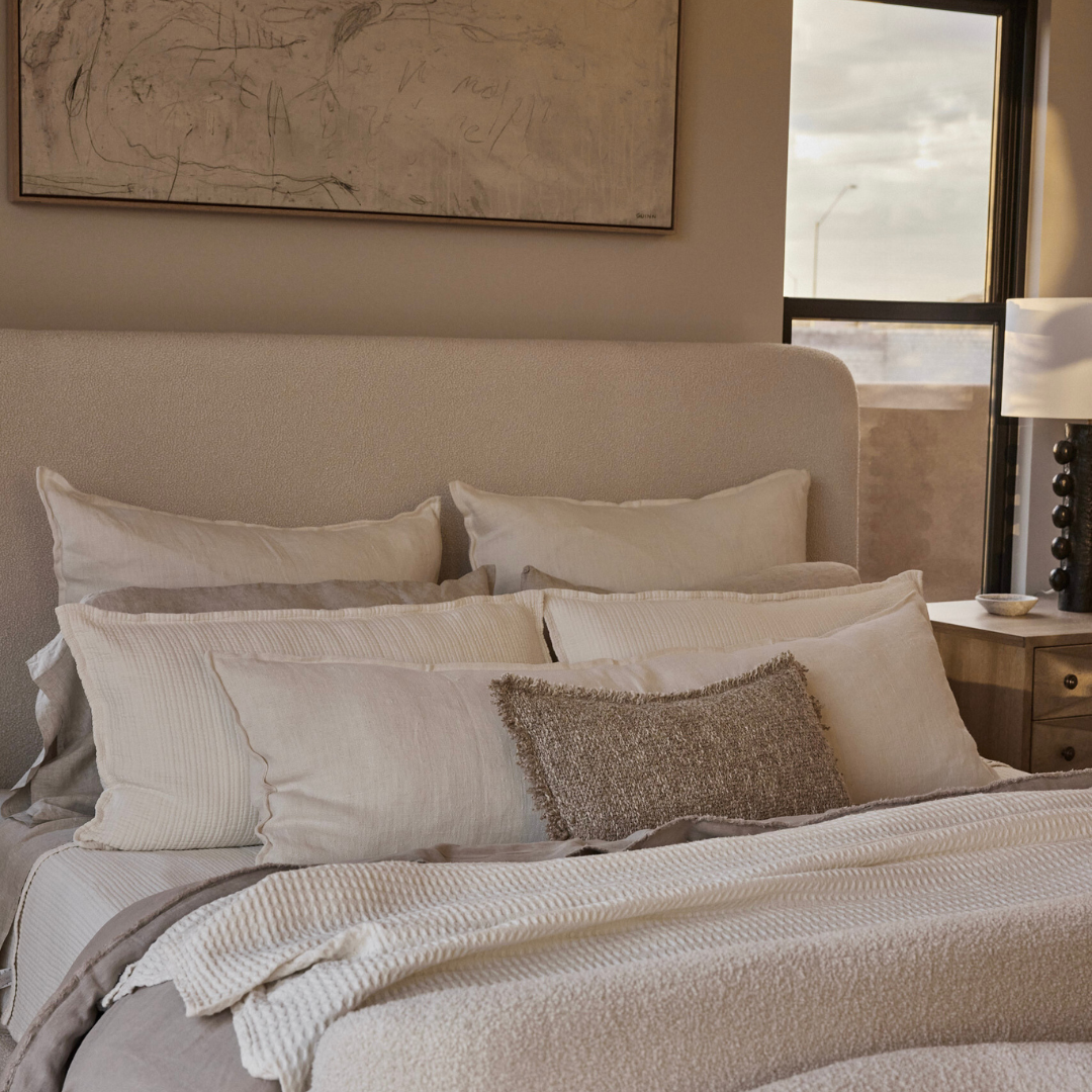 Blair Linen Duvet Set - Taupe