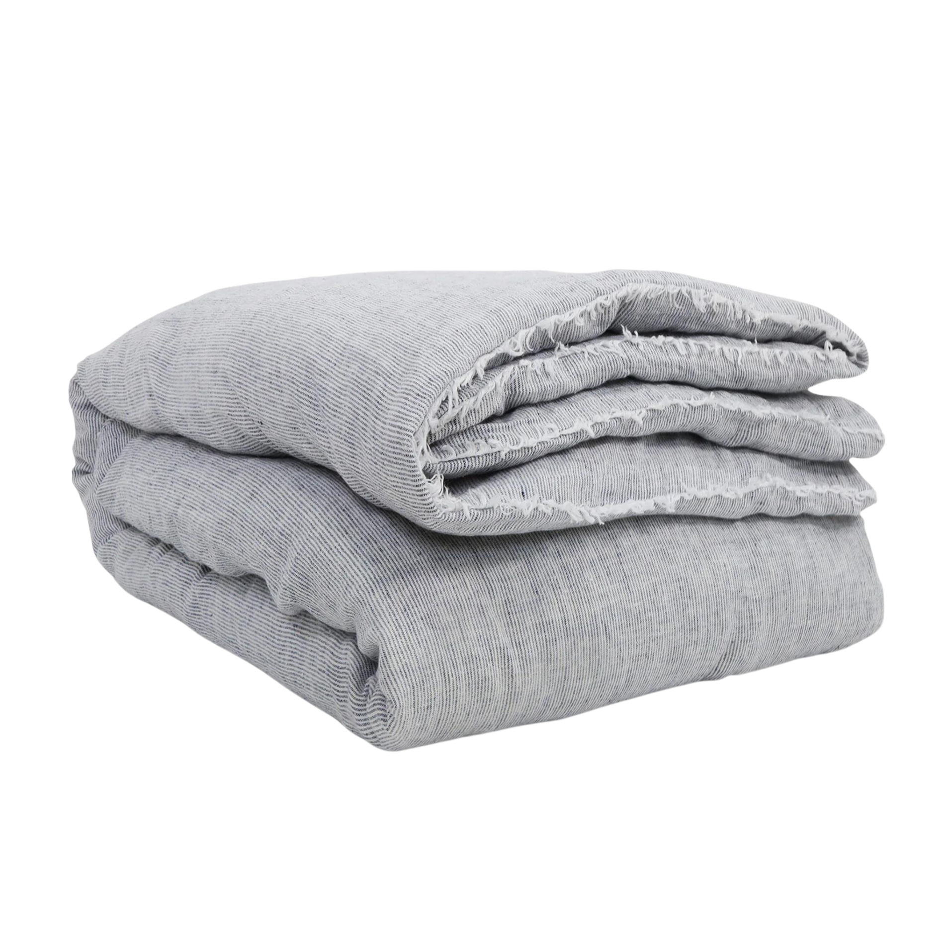 Logan Linen Duvet Set - Navy