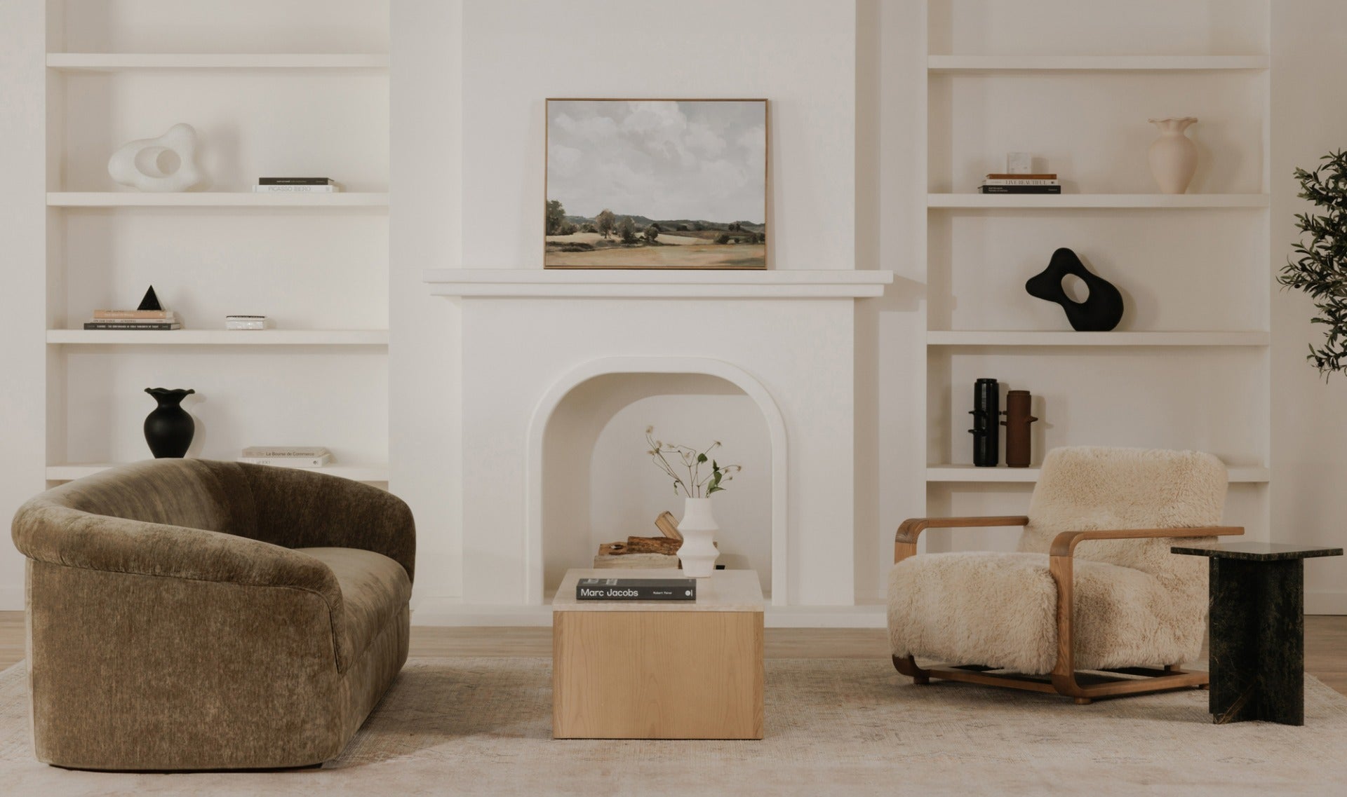 Camilla Travertine Coffee Table