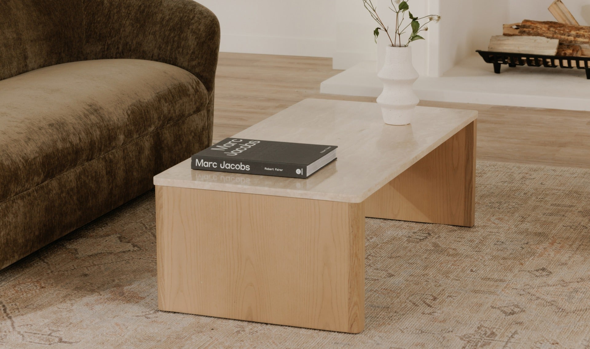 Camilla Travertine Coffee Table