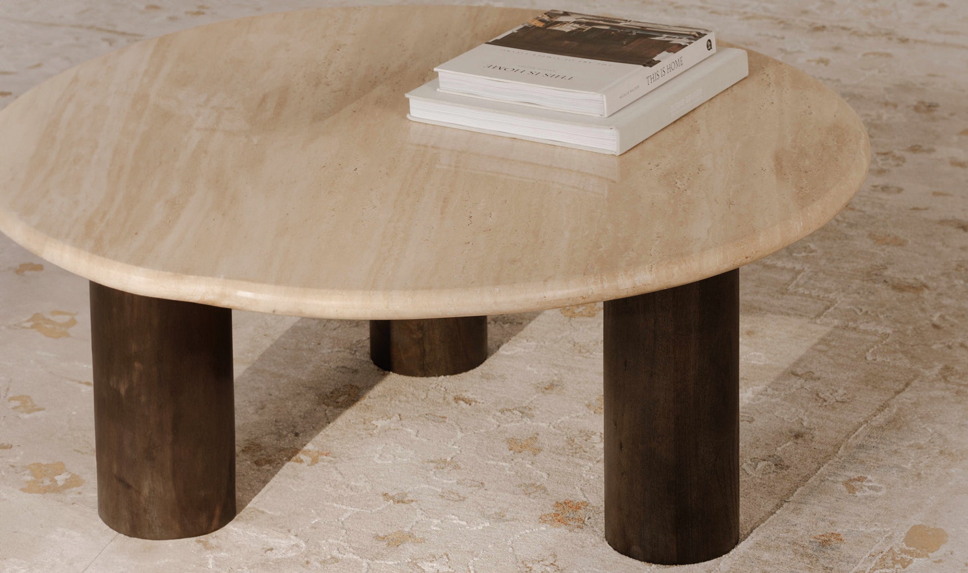 Lindon Travertine Coffee Table