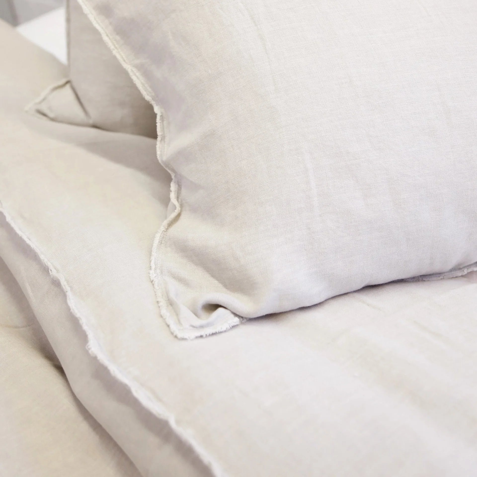 Blair Linen Duvet Set - Taupe