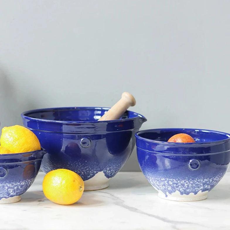 Blue Handthrown Mixing Bowl