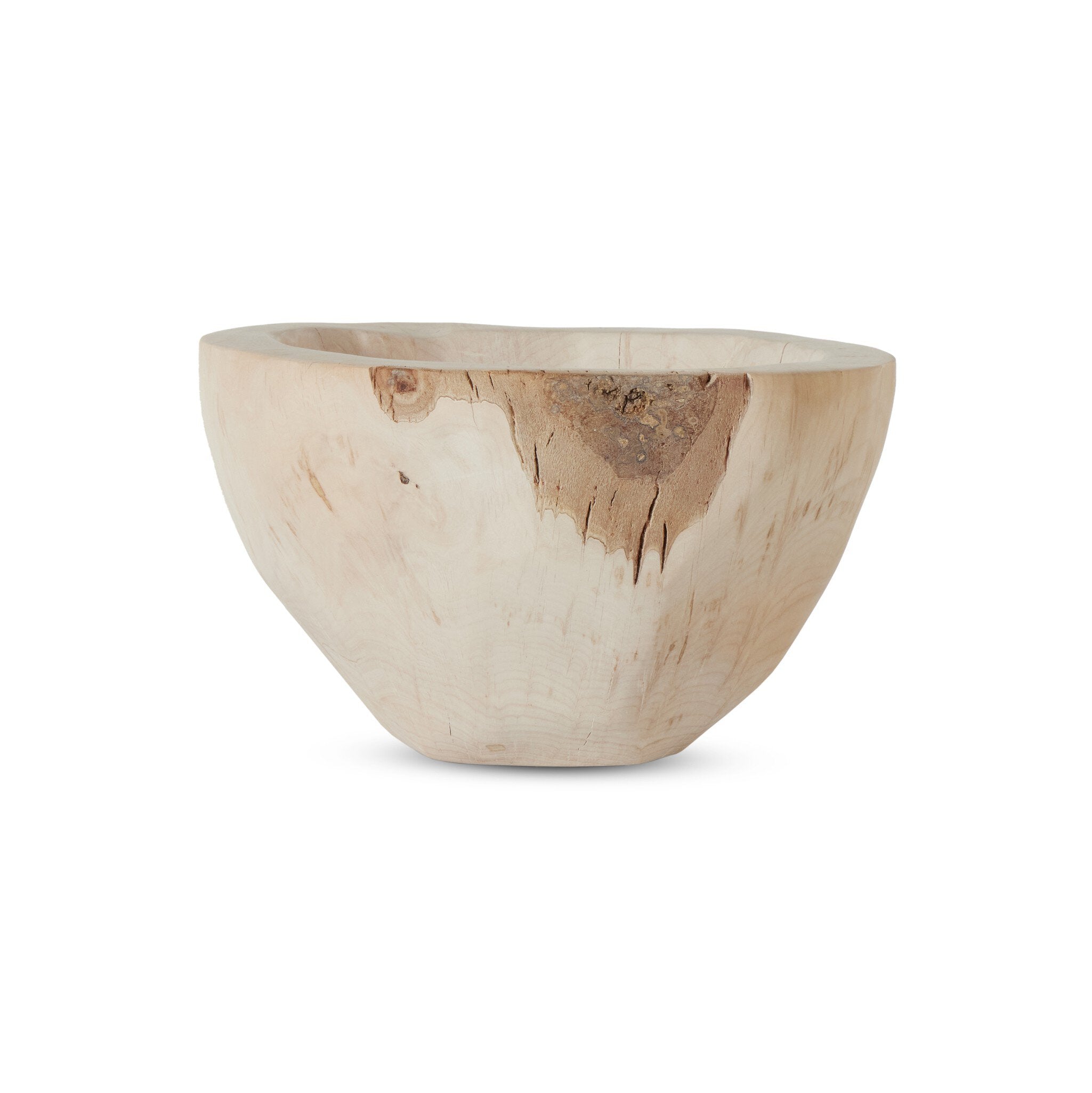 Reclaimed Wood Bowl, Ivory