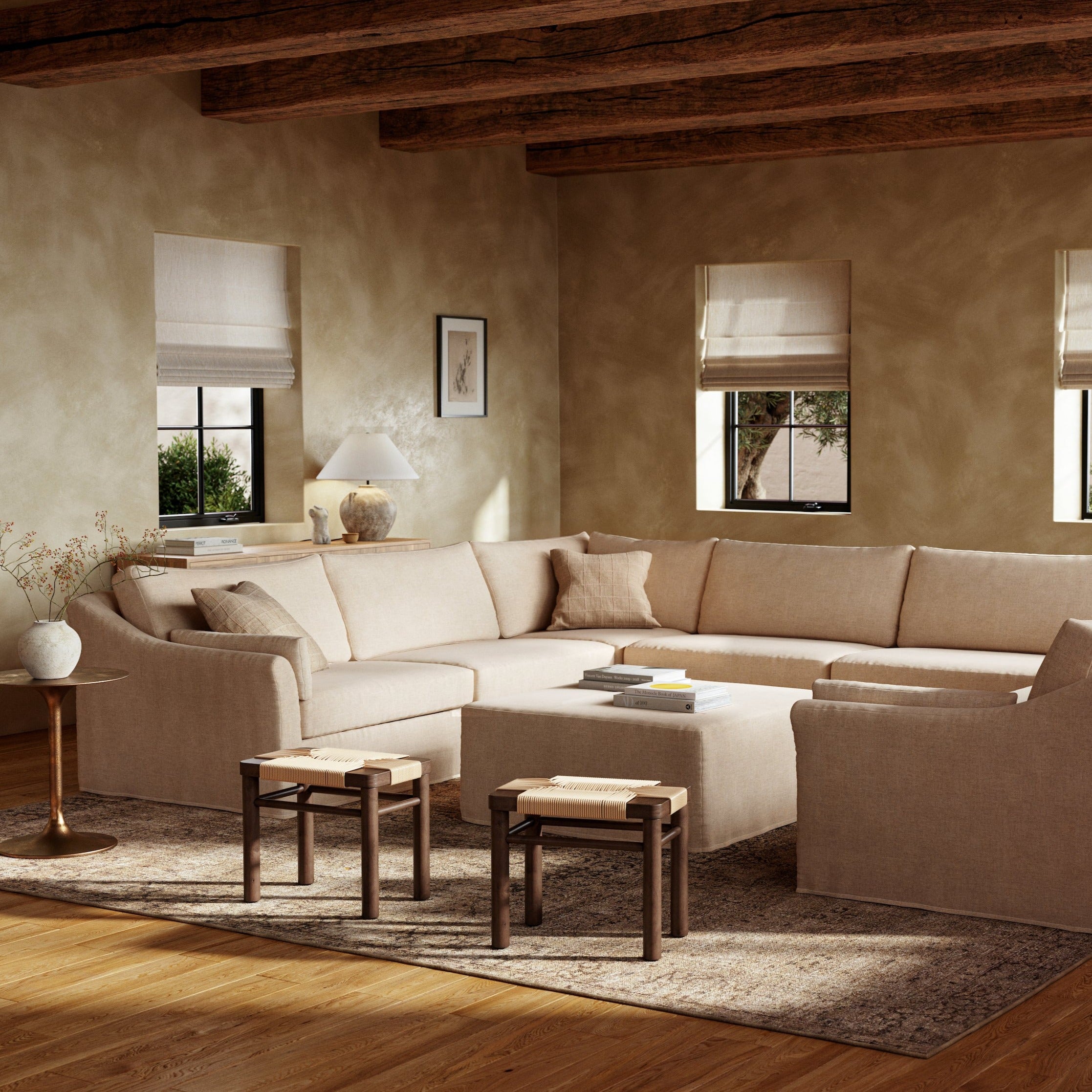 Delray 8pc Slipcover Sofa Sectional