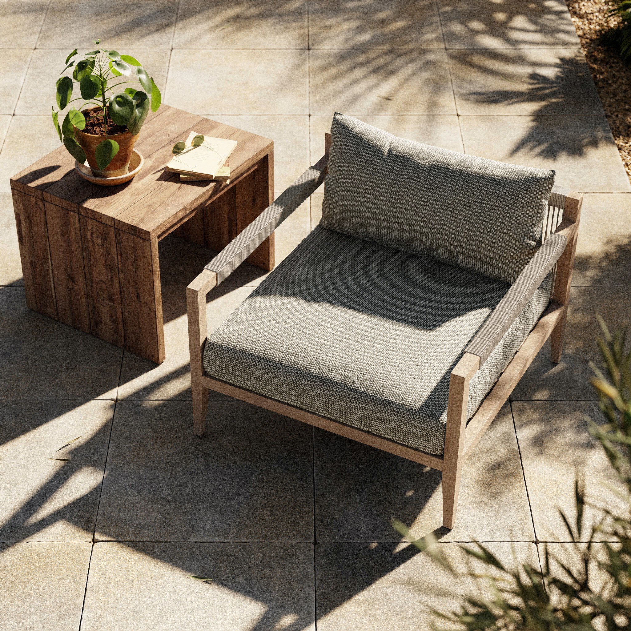 Sherwood Outdoor Chair, Washed Brown