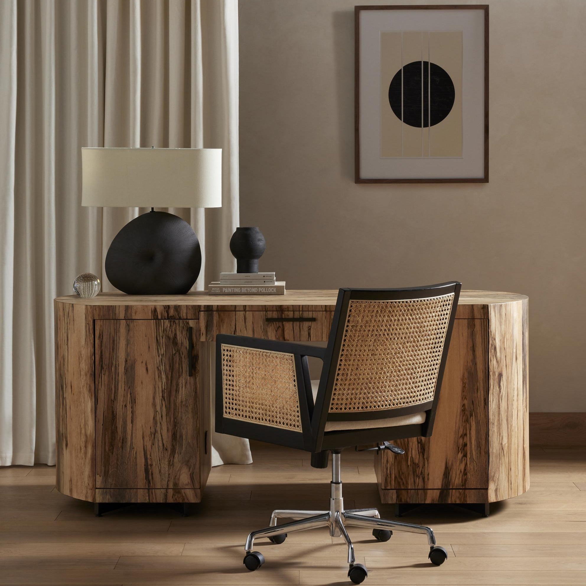 Antonia Arm Desk Chair-Brushed Ebony - StyleMeGHD - Furniture