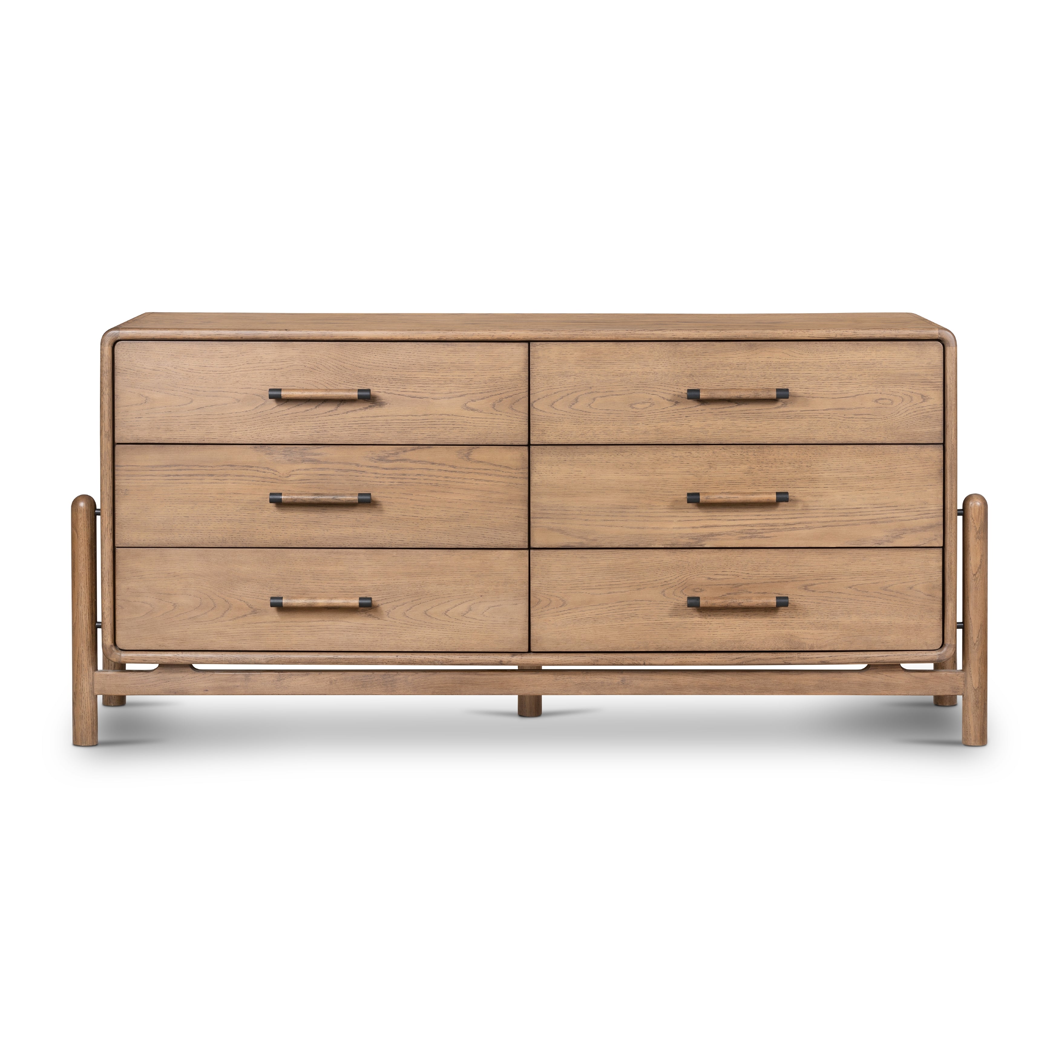 Caroline 6 Drawer Dresser-Smoked Oak - StyleMeGHD - 