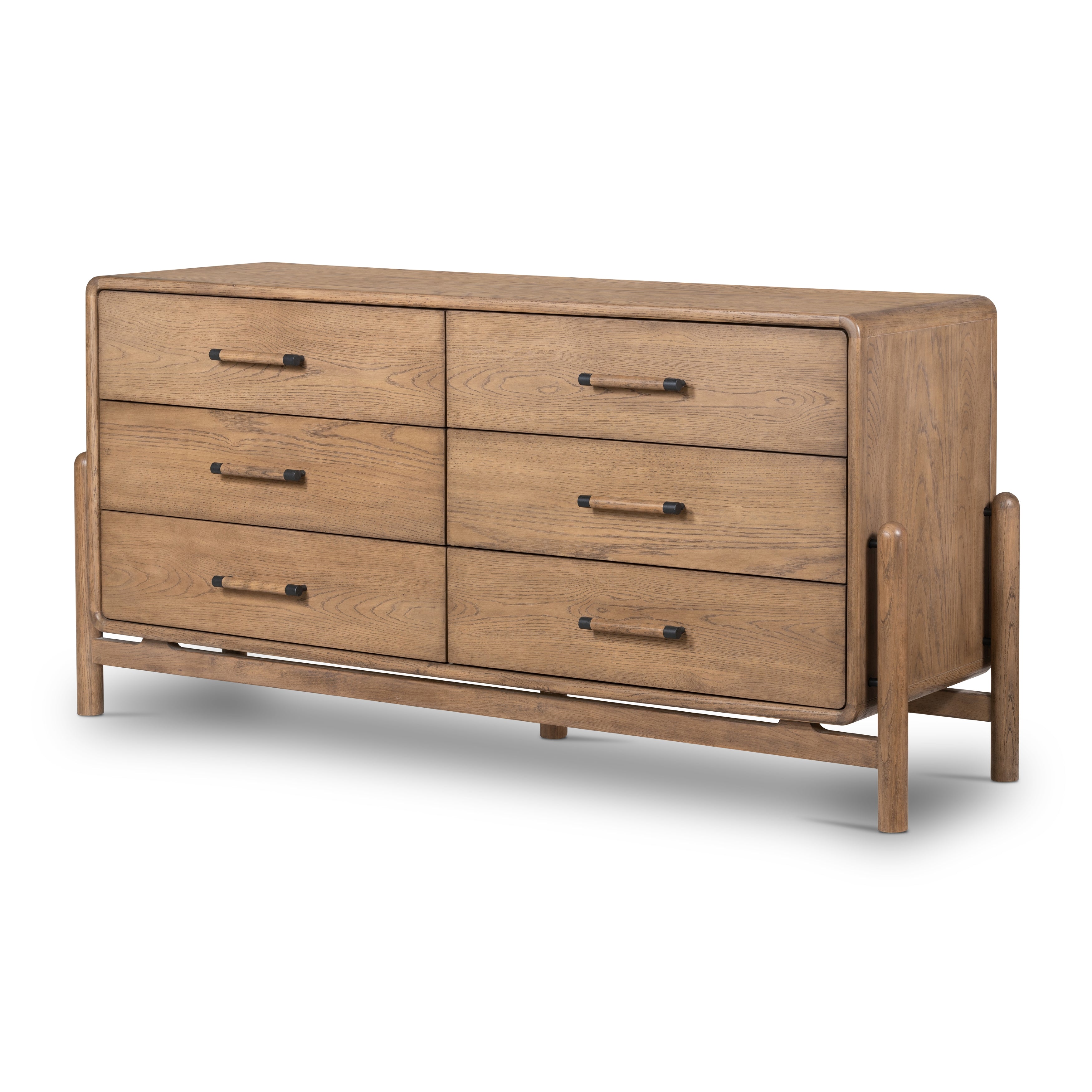 Caroline 6 Drawer Dresser-Smoked Oak - StyleMeGHD - 