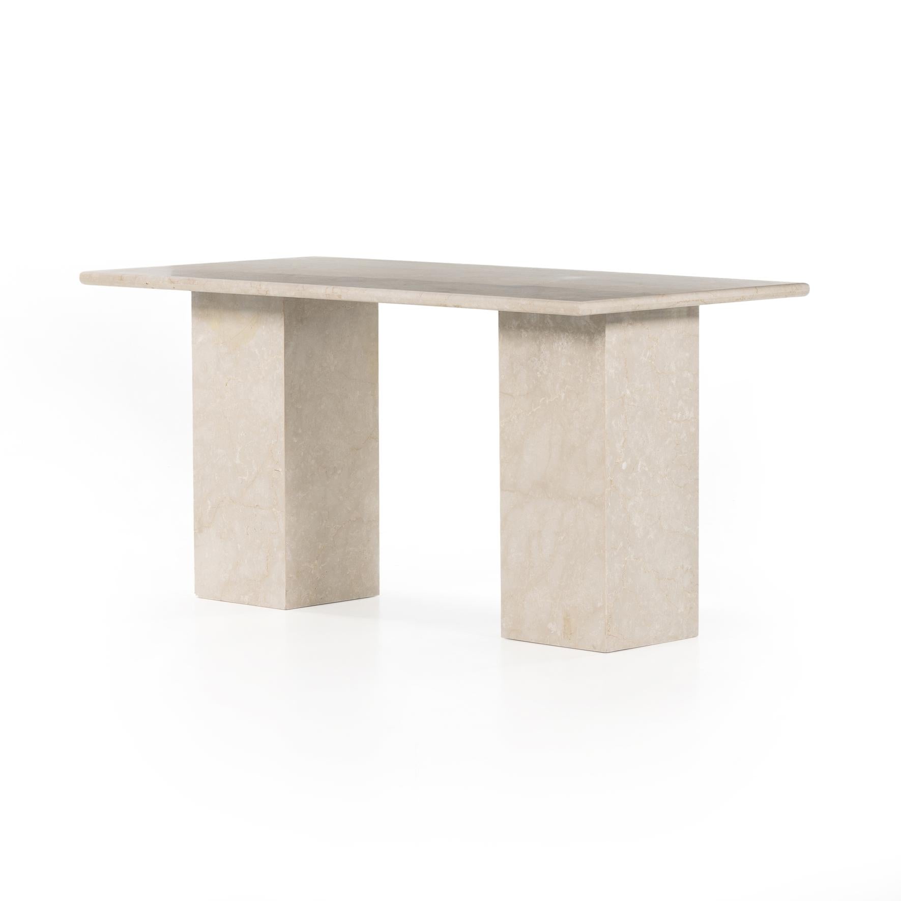 Arum Desk-Cream Marble - StyleMeGHD - Furniture