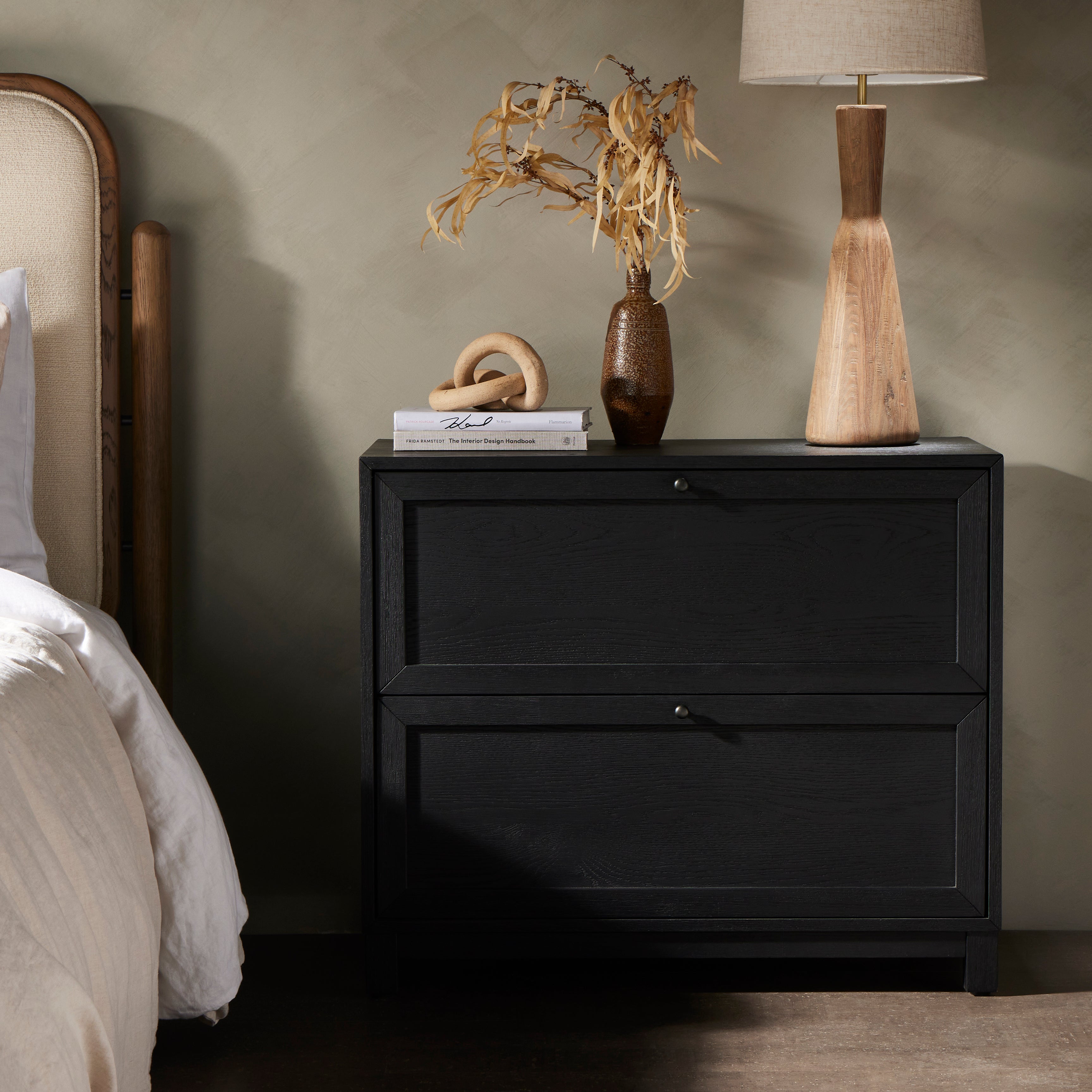 Millie Nightstand-Drifted Matte Black - StyleMeGHD - 