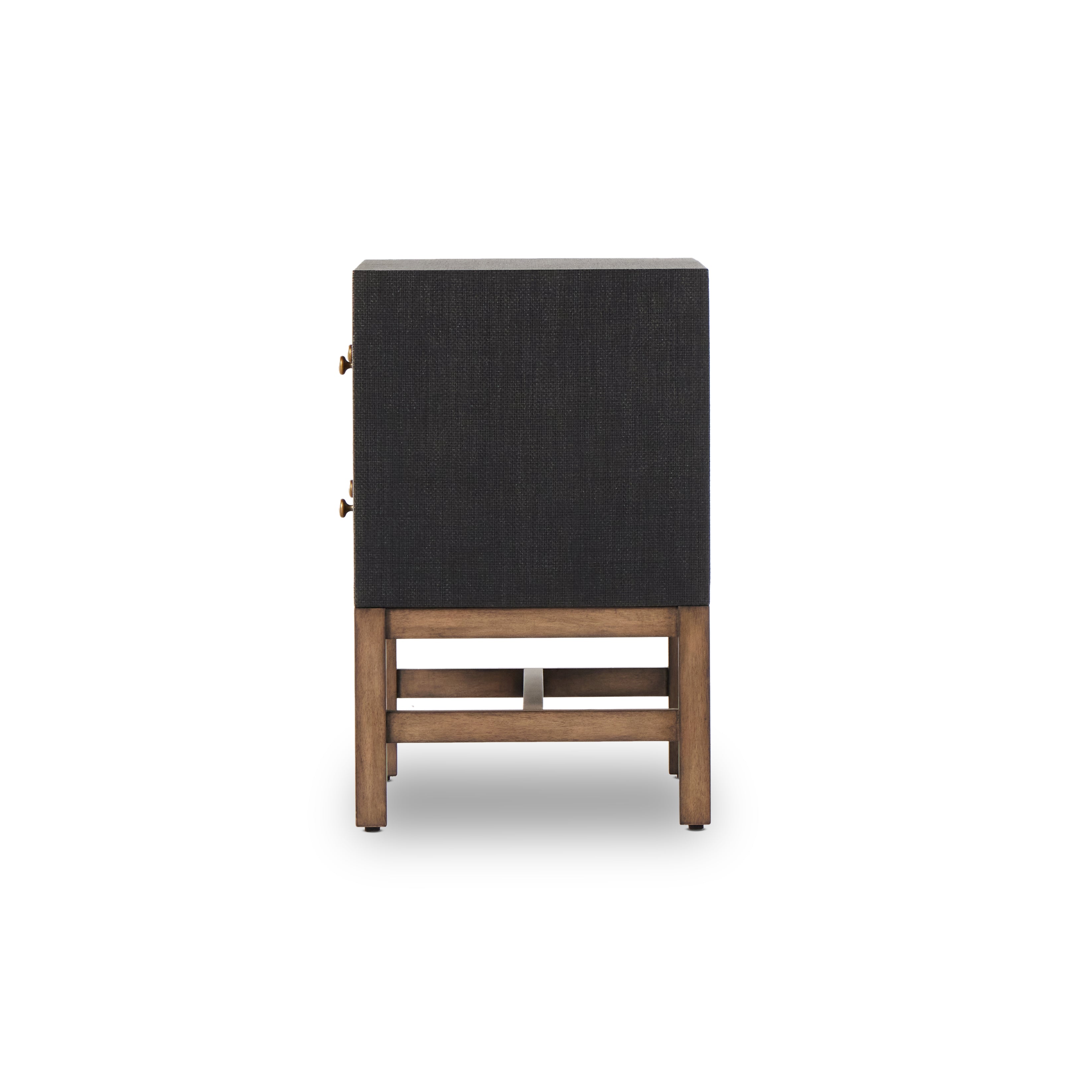 Fiona Nightstand-Black Raffia - StyleMeGHD - 