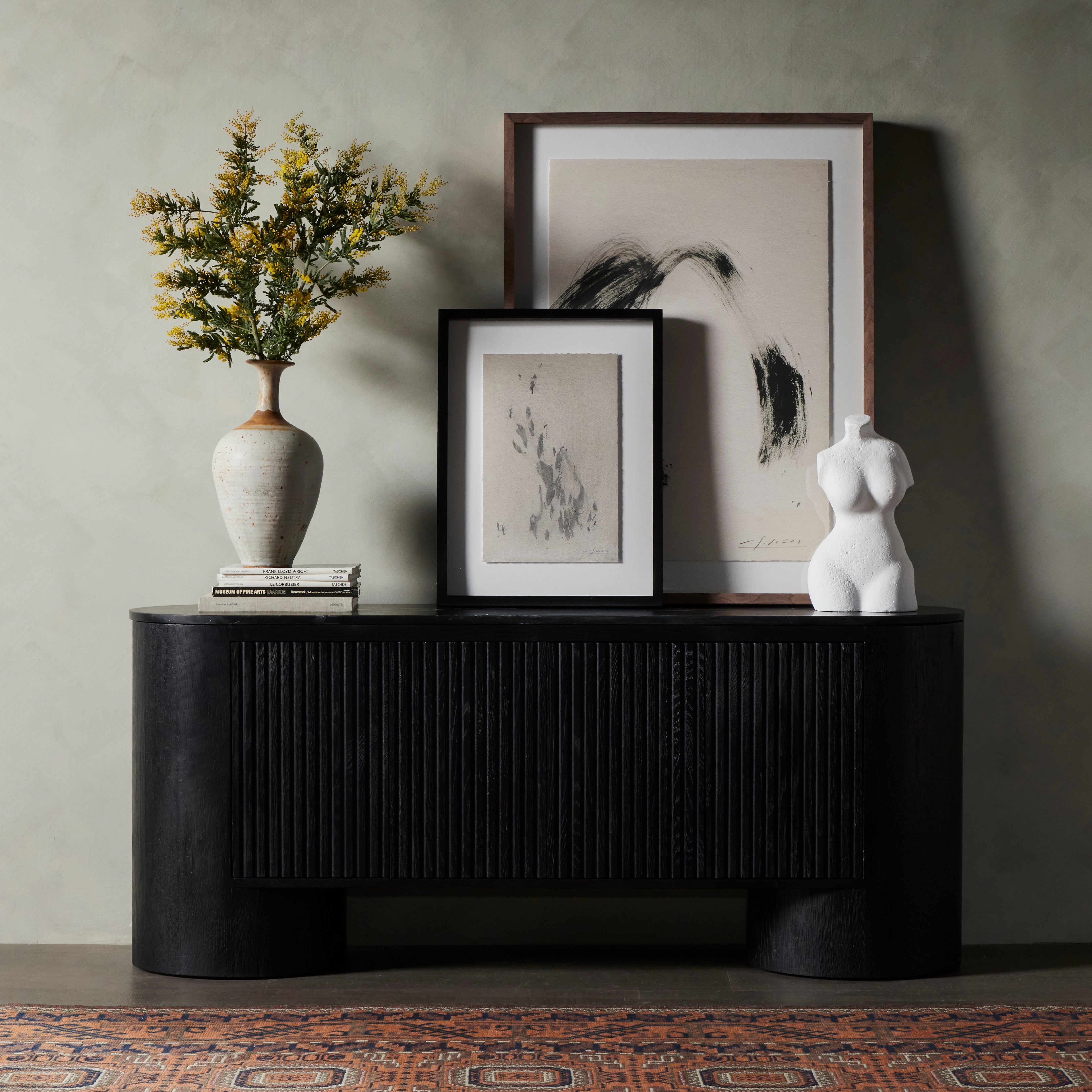 Giovani Media Console-Black Marble - StyleMeGHD - 