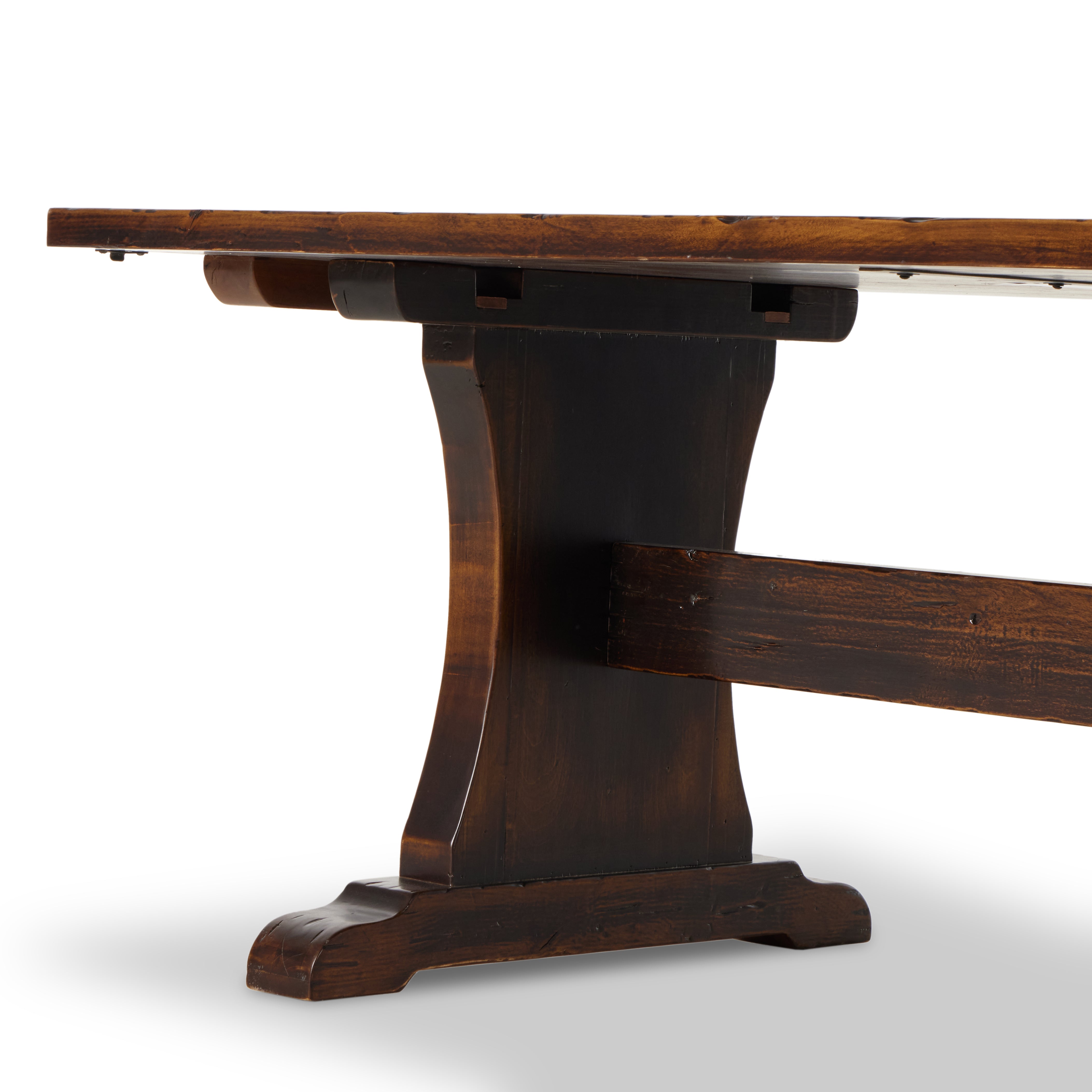 Trestle Dining Table-Distressed Walnut - StyleMeGHD - 