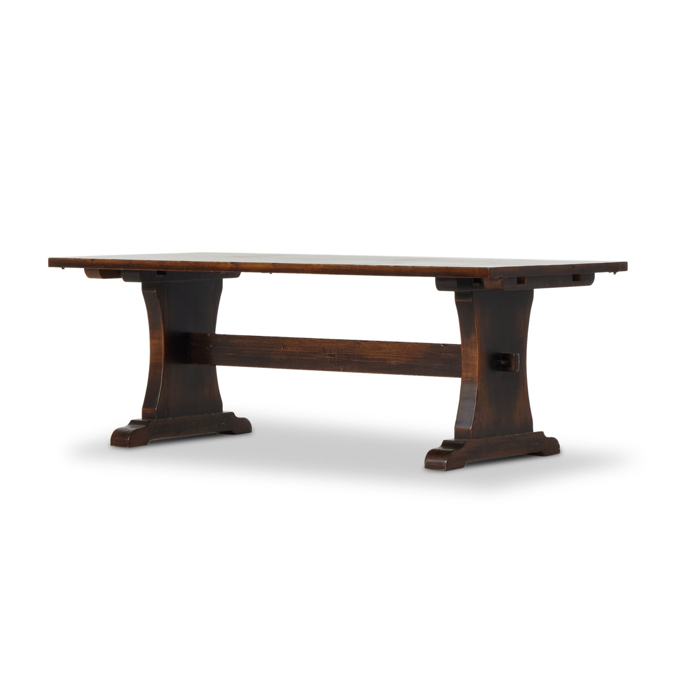 Trestle Dining Table-Distressed Walnut - StyleMeGHD - 