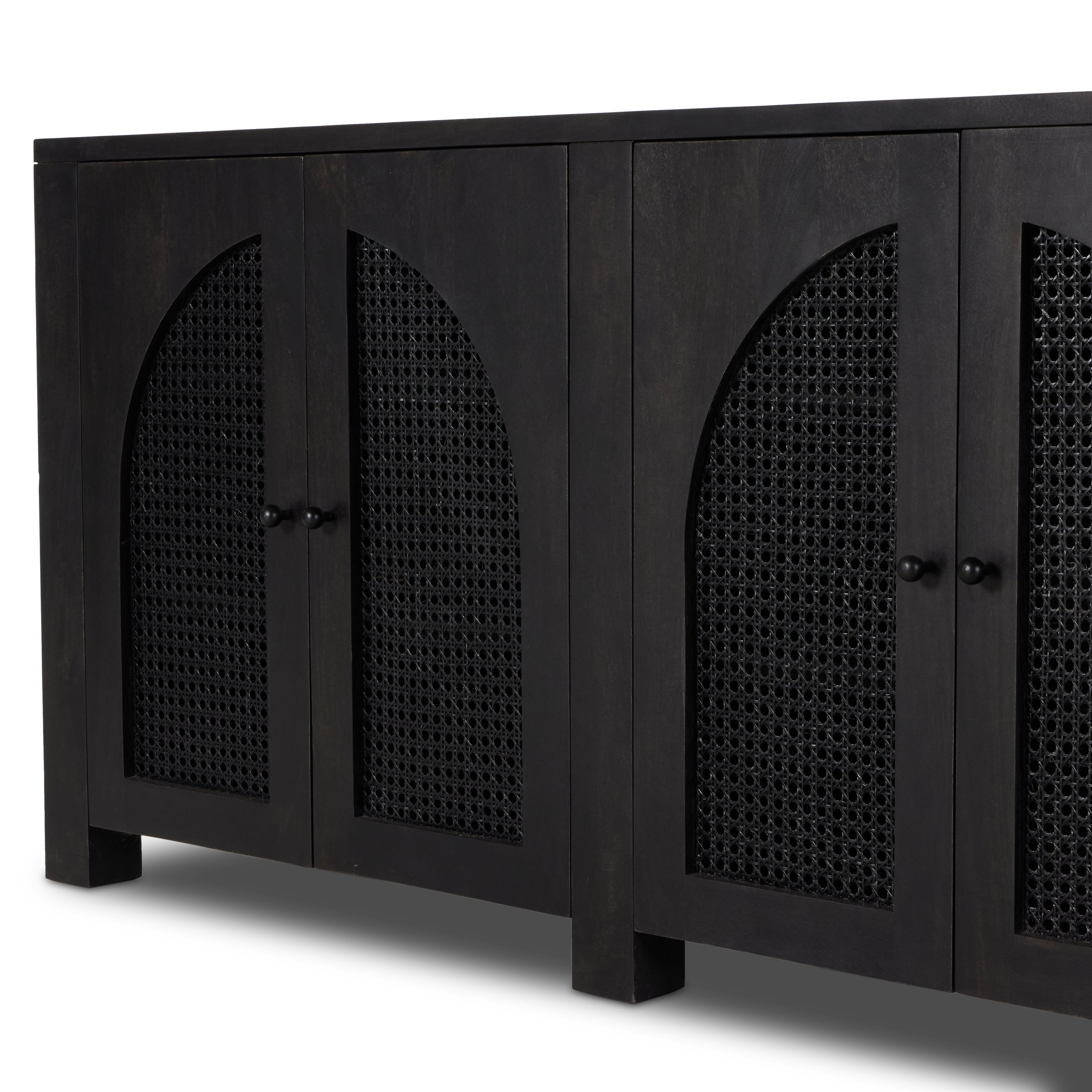 Tilda 6 Door Sideboard-Black Wash Mango - StyleMeGHD - 