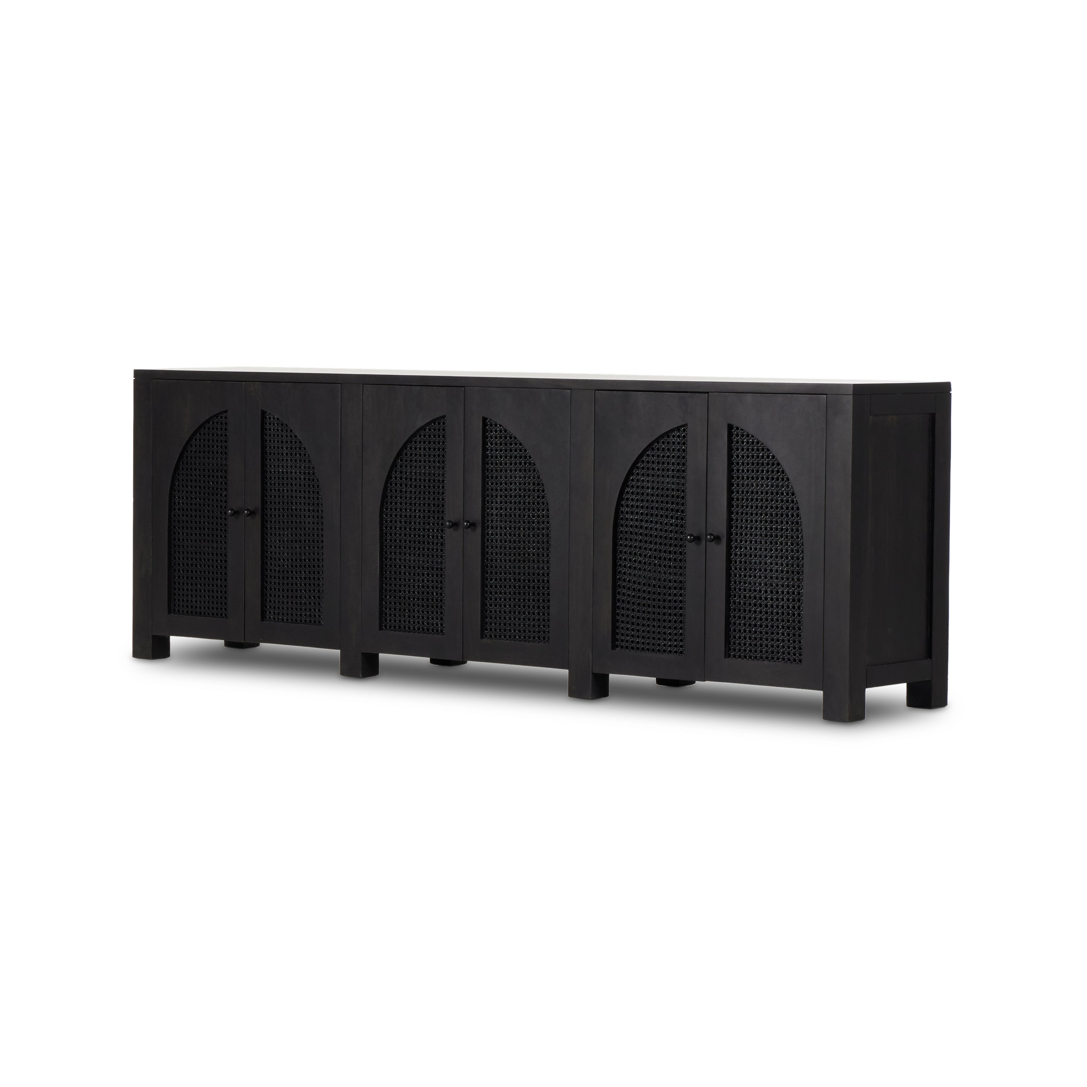 Tilda 6 Door Sideboard-Black Wash Mango - StyleMeGHD - 