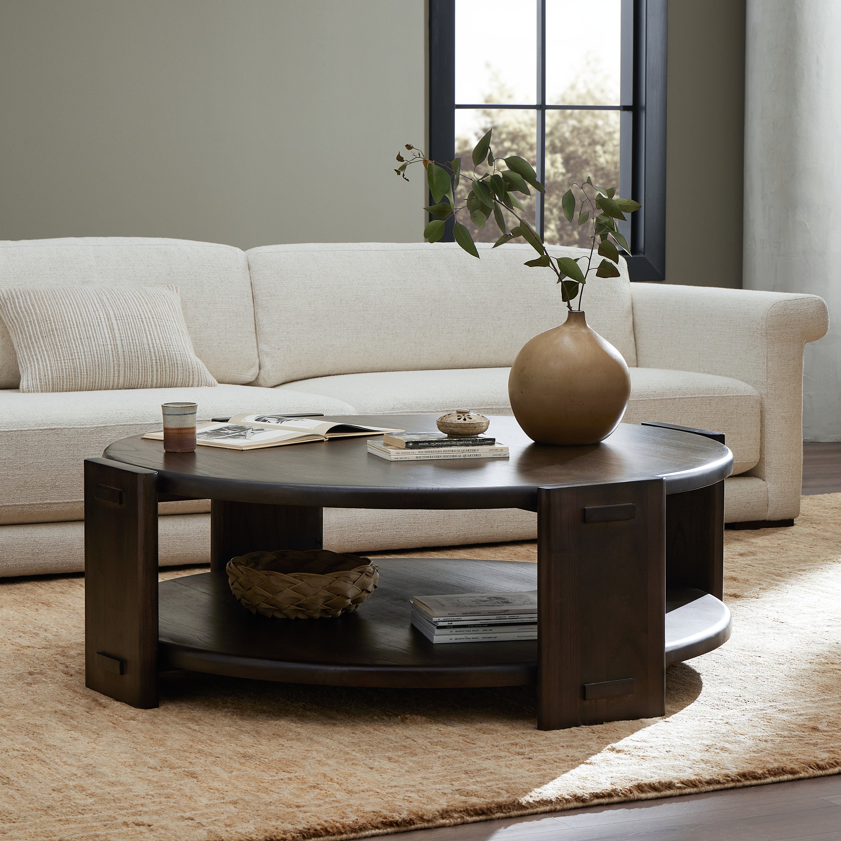 Two Tier Coffee Table-Matte Brown Neem - StyleMeGHD - 