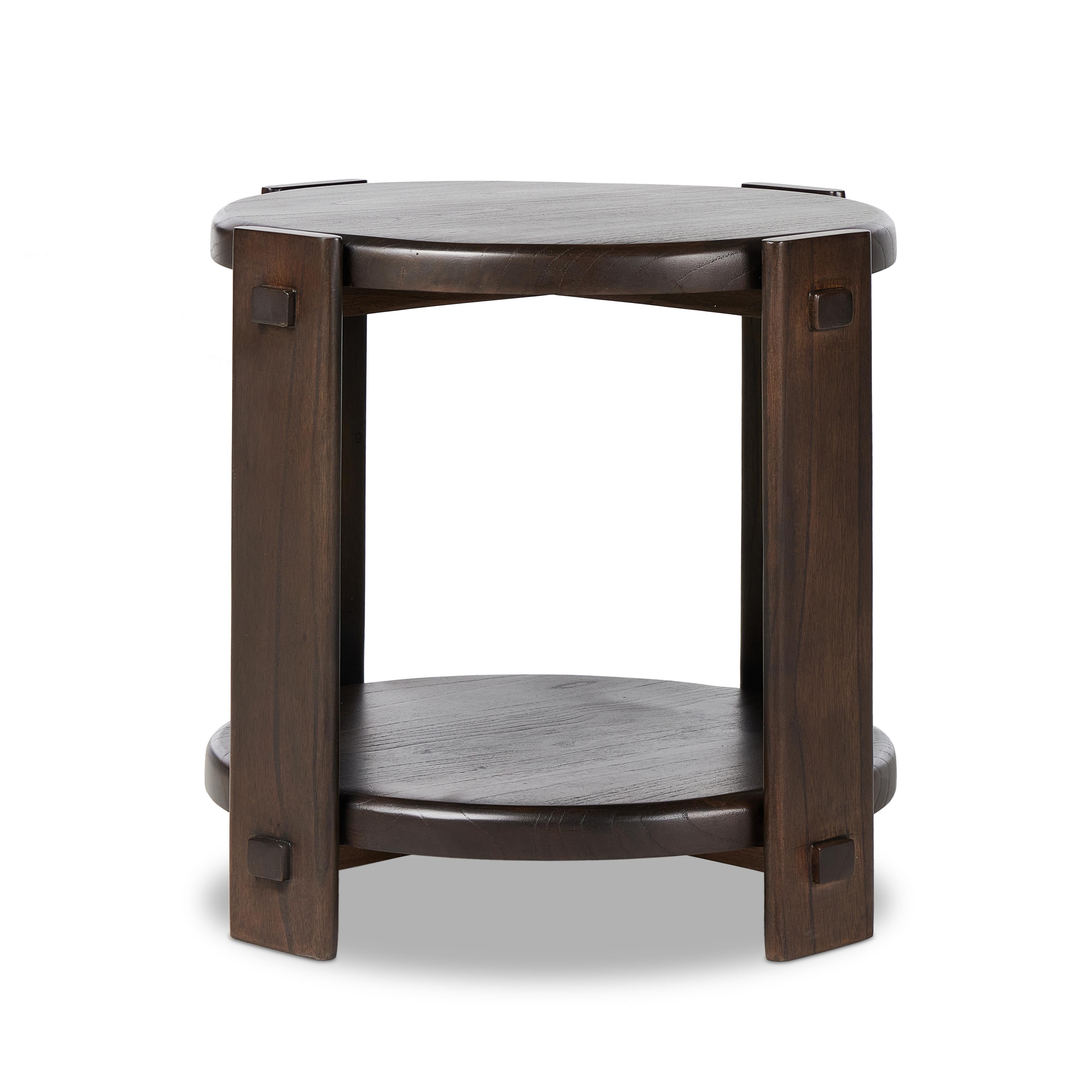 Two Tier End Table-Matte Brown Neem - StyleMeGHD - 