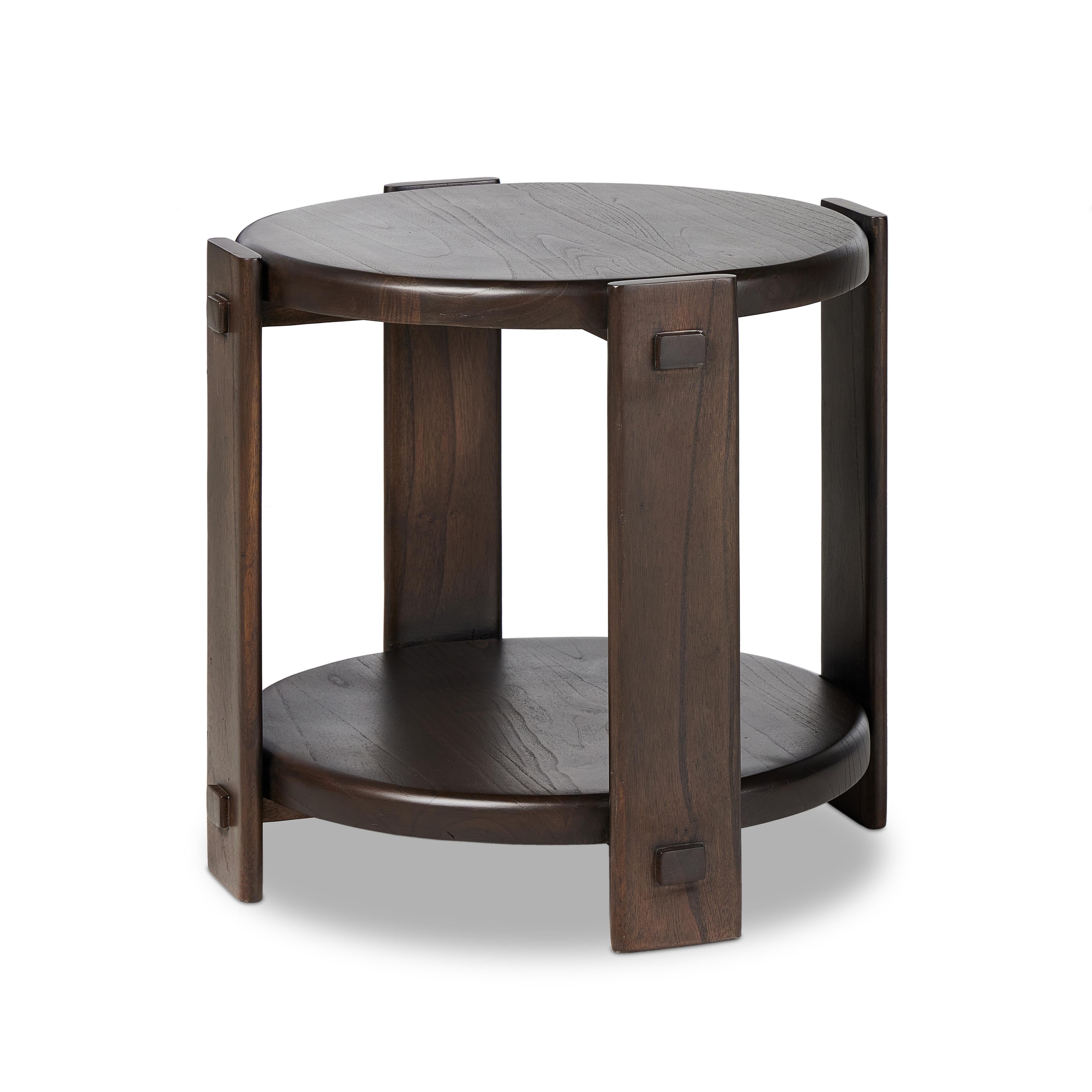 Two Tier End Table-Matte Brown Neem - StyleMeGHD - 