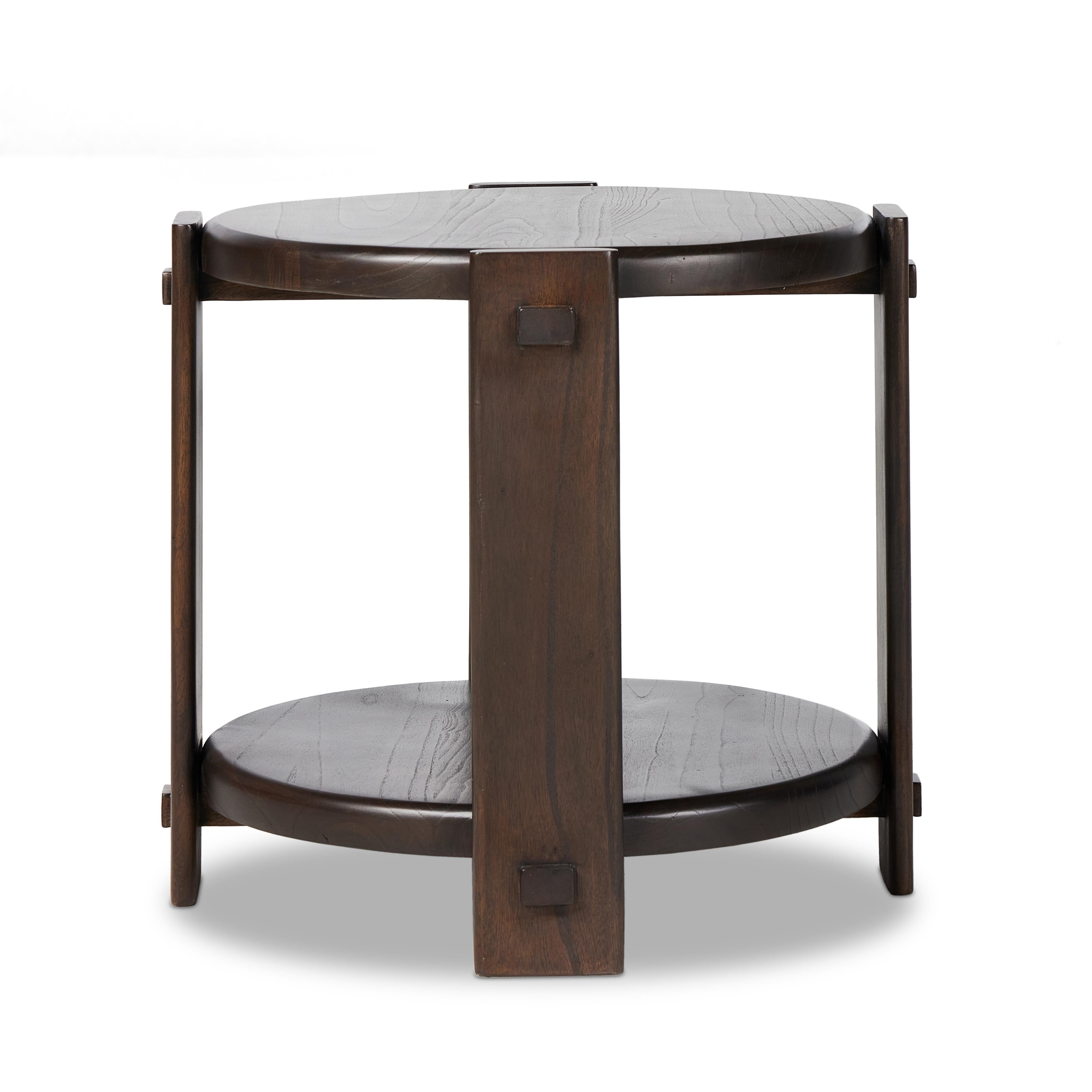 Two Tier End Table-Matte Brown Neem - StyleMeGHD - 