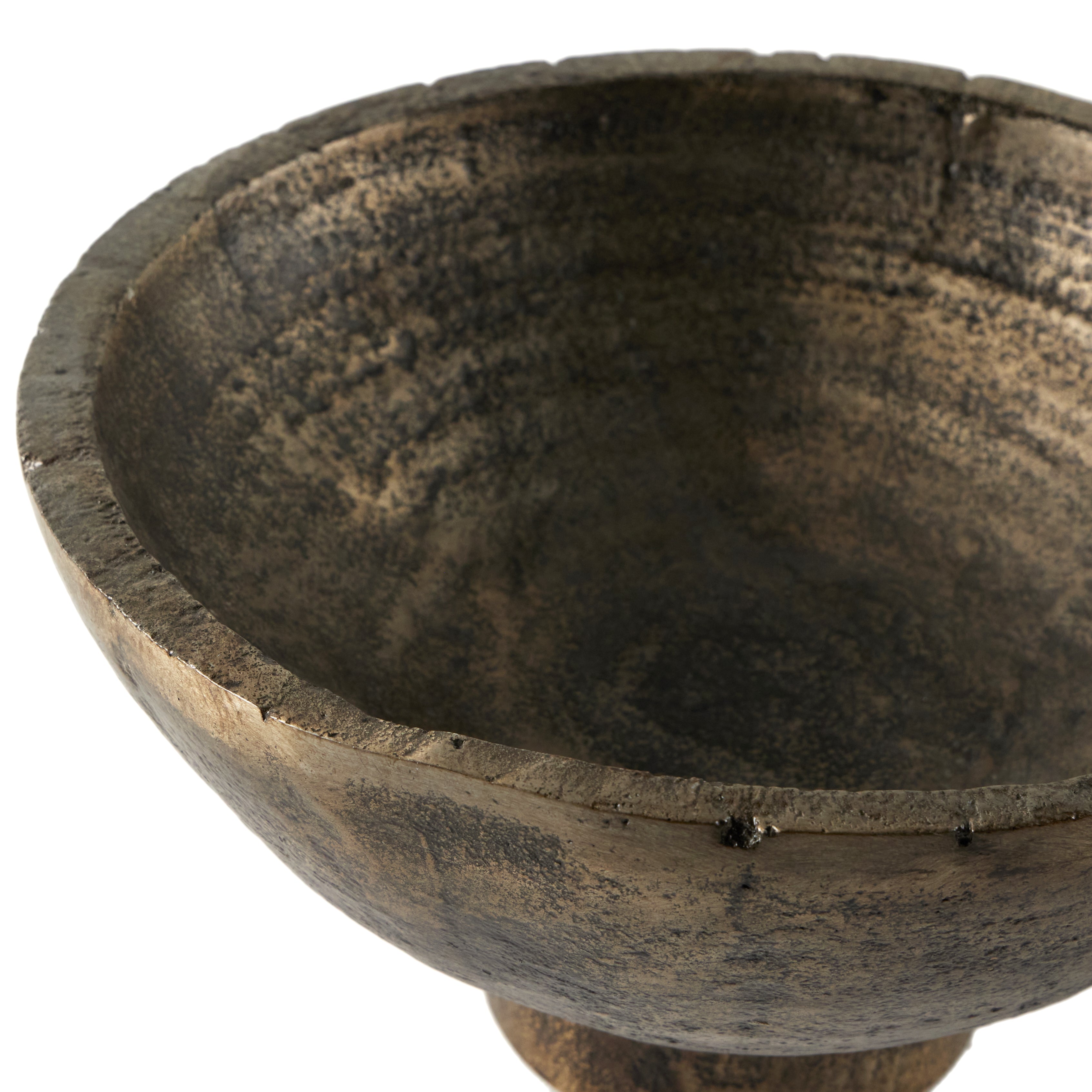 Jagen Outdoor Pedestal Bowl-Rustic Cast - StyleMeGHD - 