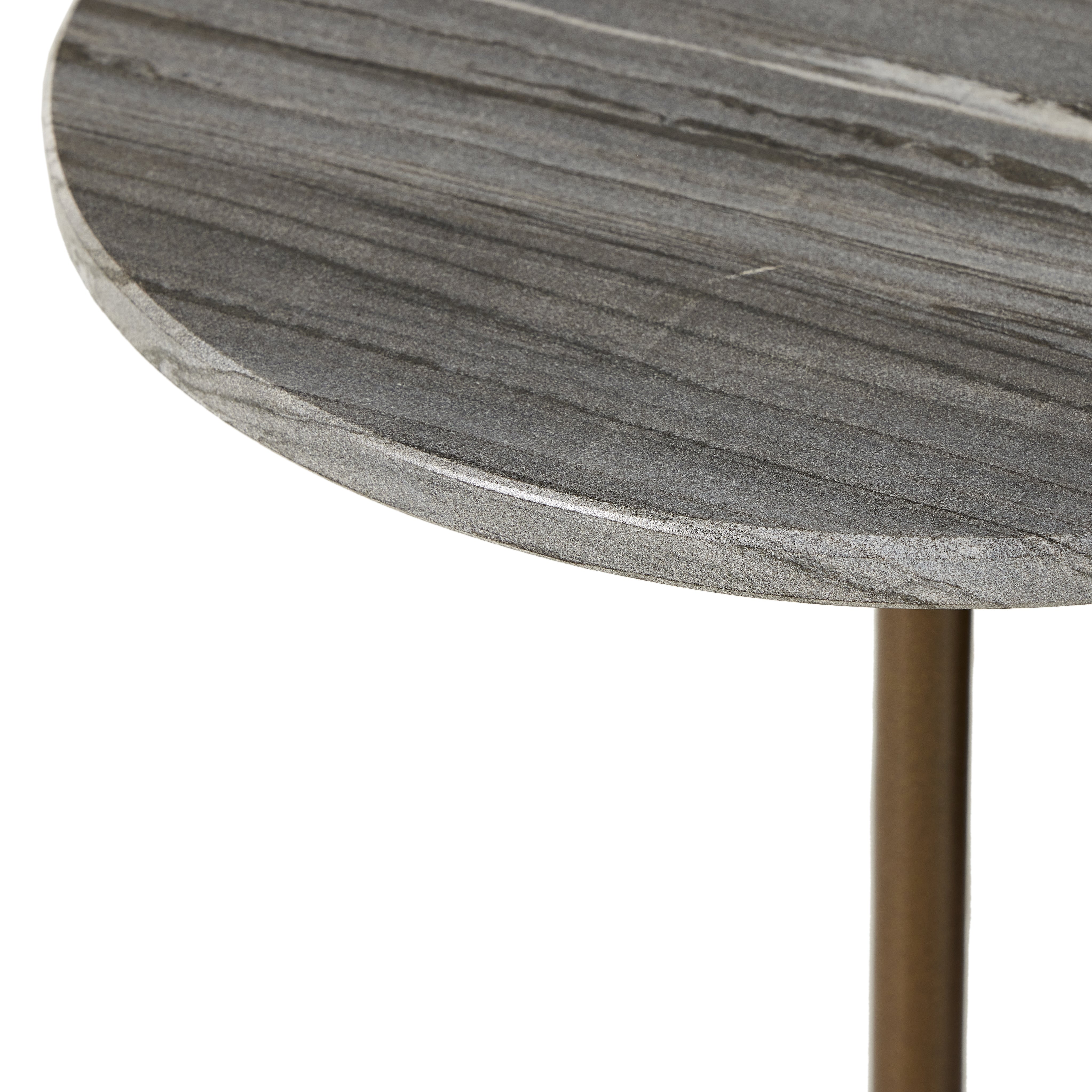 Raven End Table-Ribbed Ebony Marble - StyleMeGHD - 