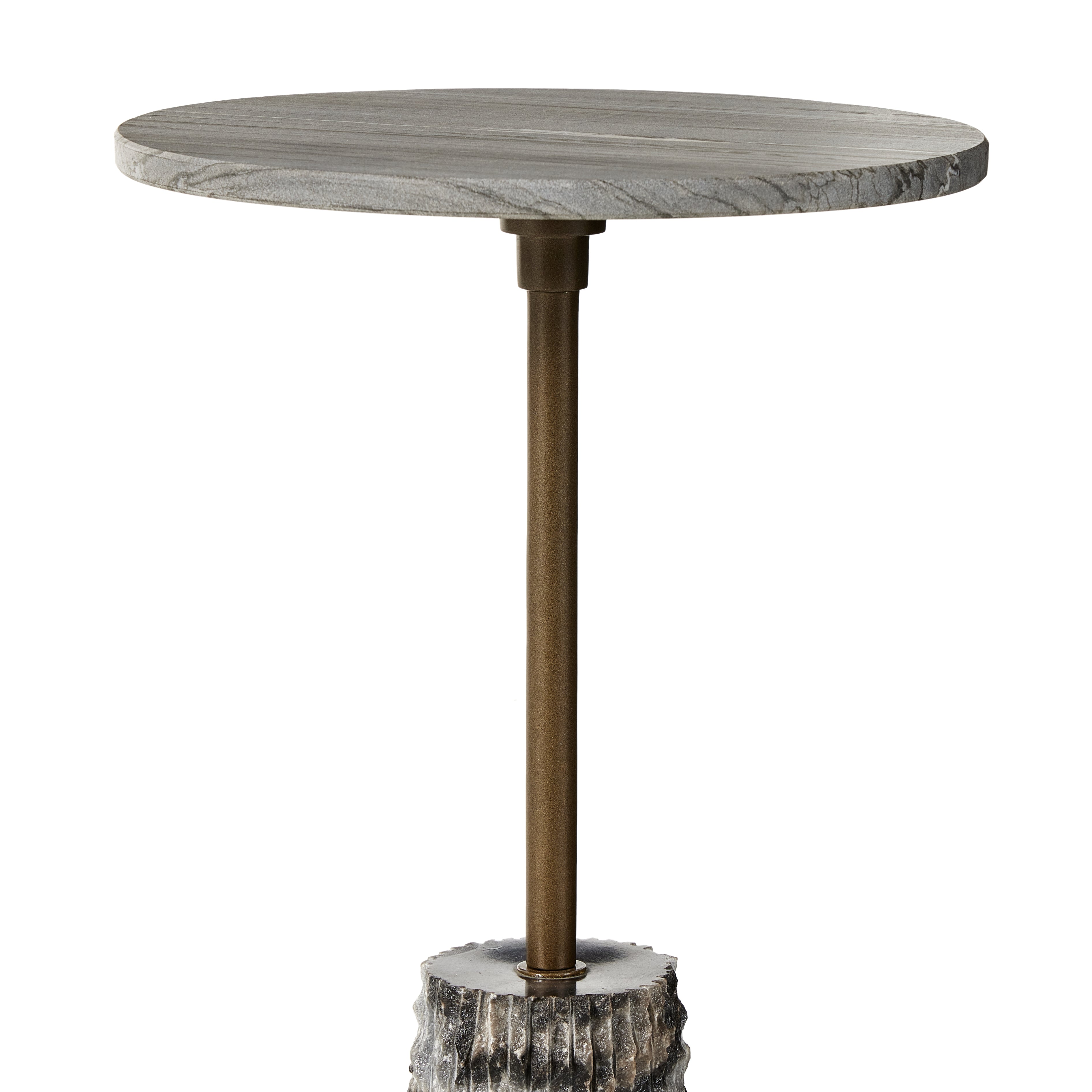 Raven End Table-Ribbed Ebony Marble - StyleMeGHD - 