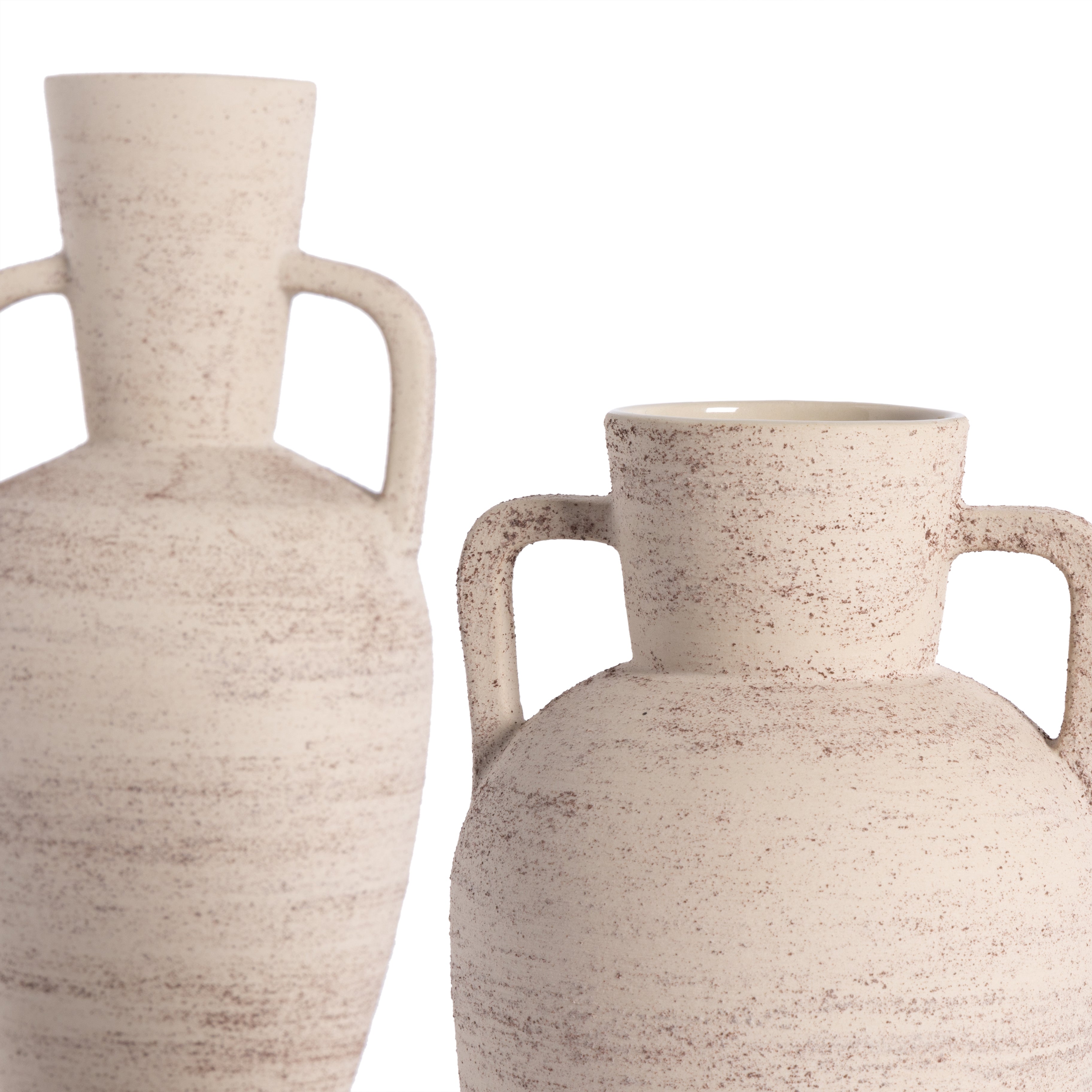 Pima Vases, Set Of 2-Distressed Cream - StyleMeGHD - 