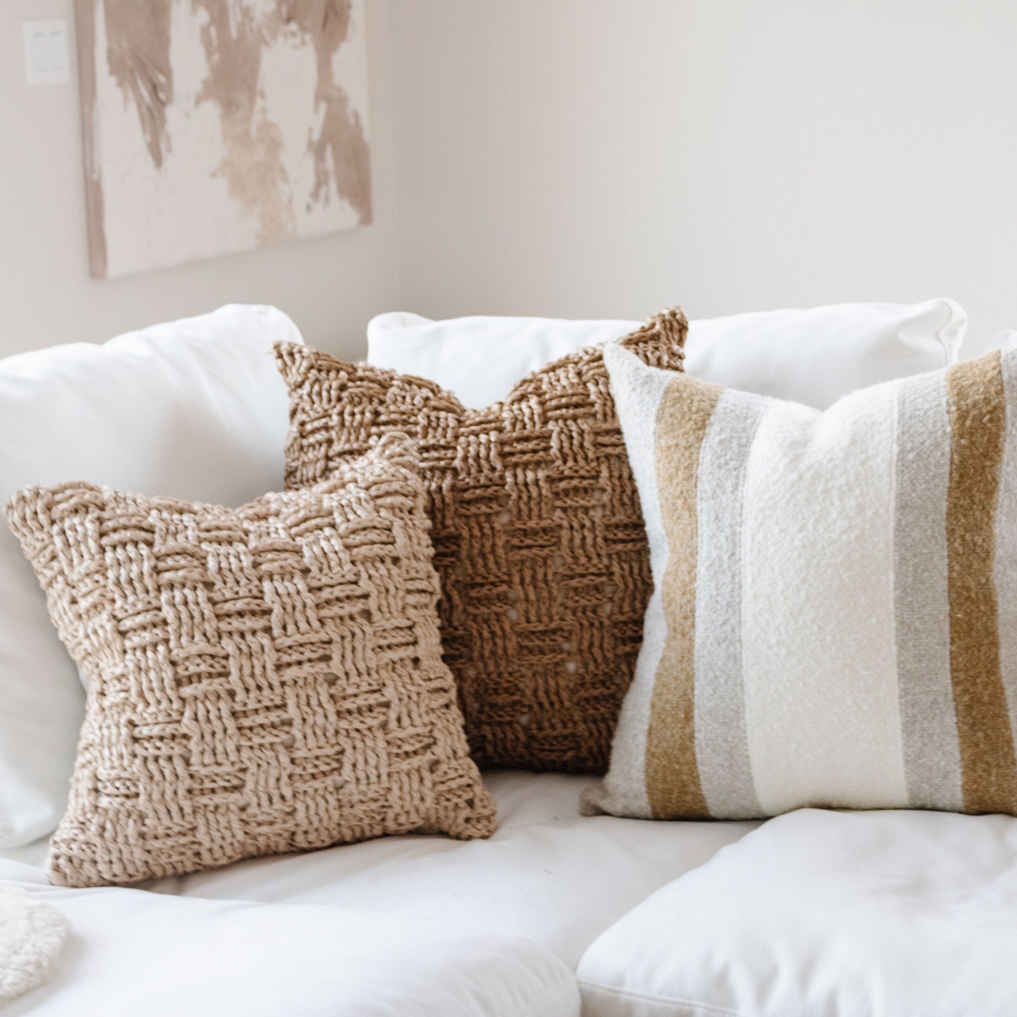 Basket Pillow, Natural - StyleMeGHD - Pillows + Throws