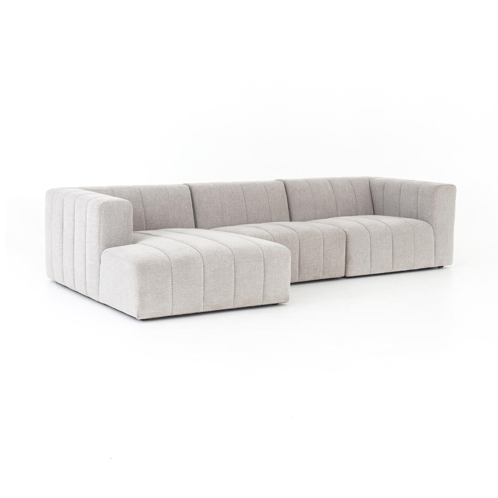 Langham Channeled 3-Pc Sectional- StyleMeGHD - Modern Sectional Sofa