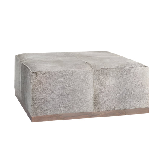 Frosted Hide Ottoman