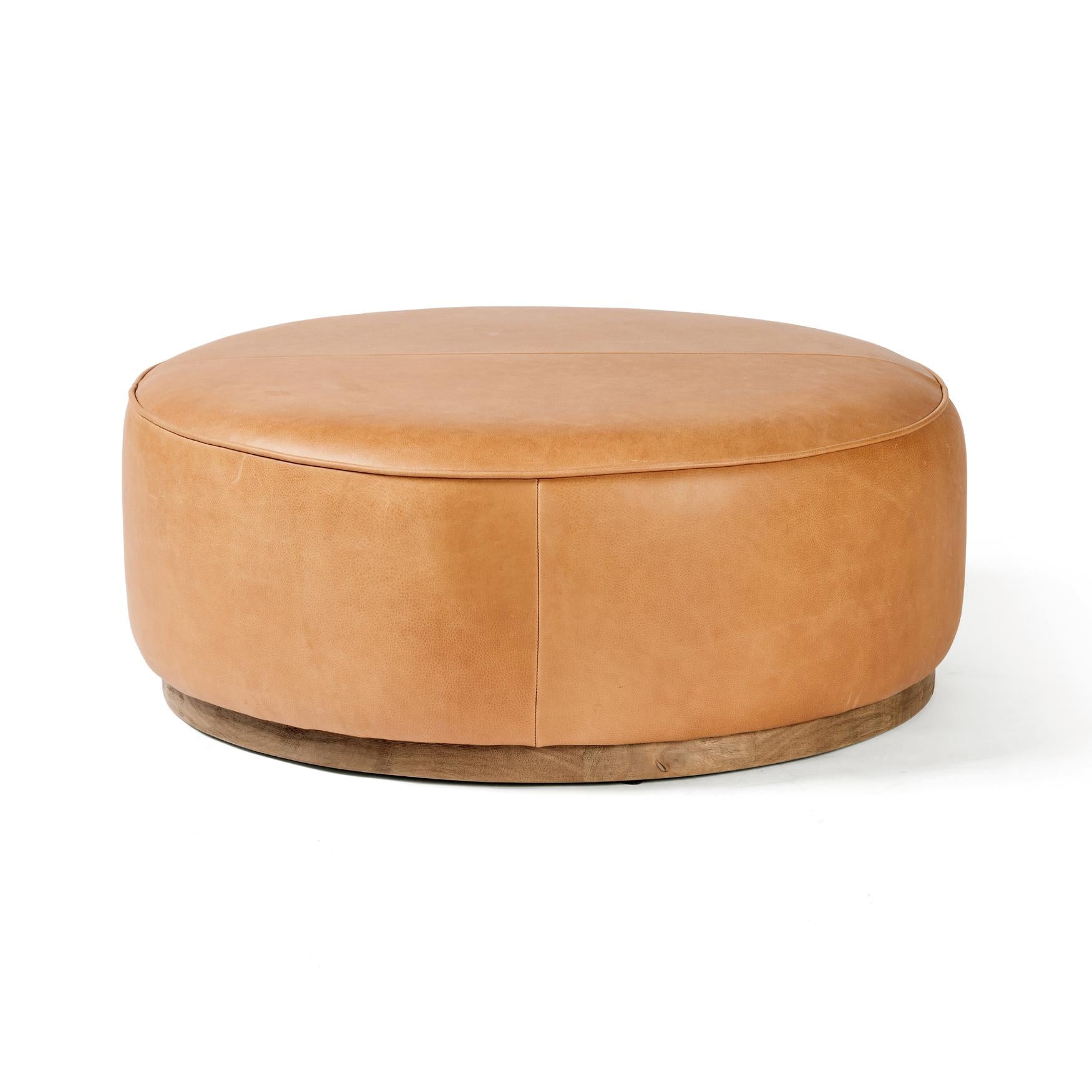 Sinclair Large Round Ottoman - StyleMeGHD - Modern Home Accents