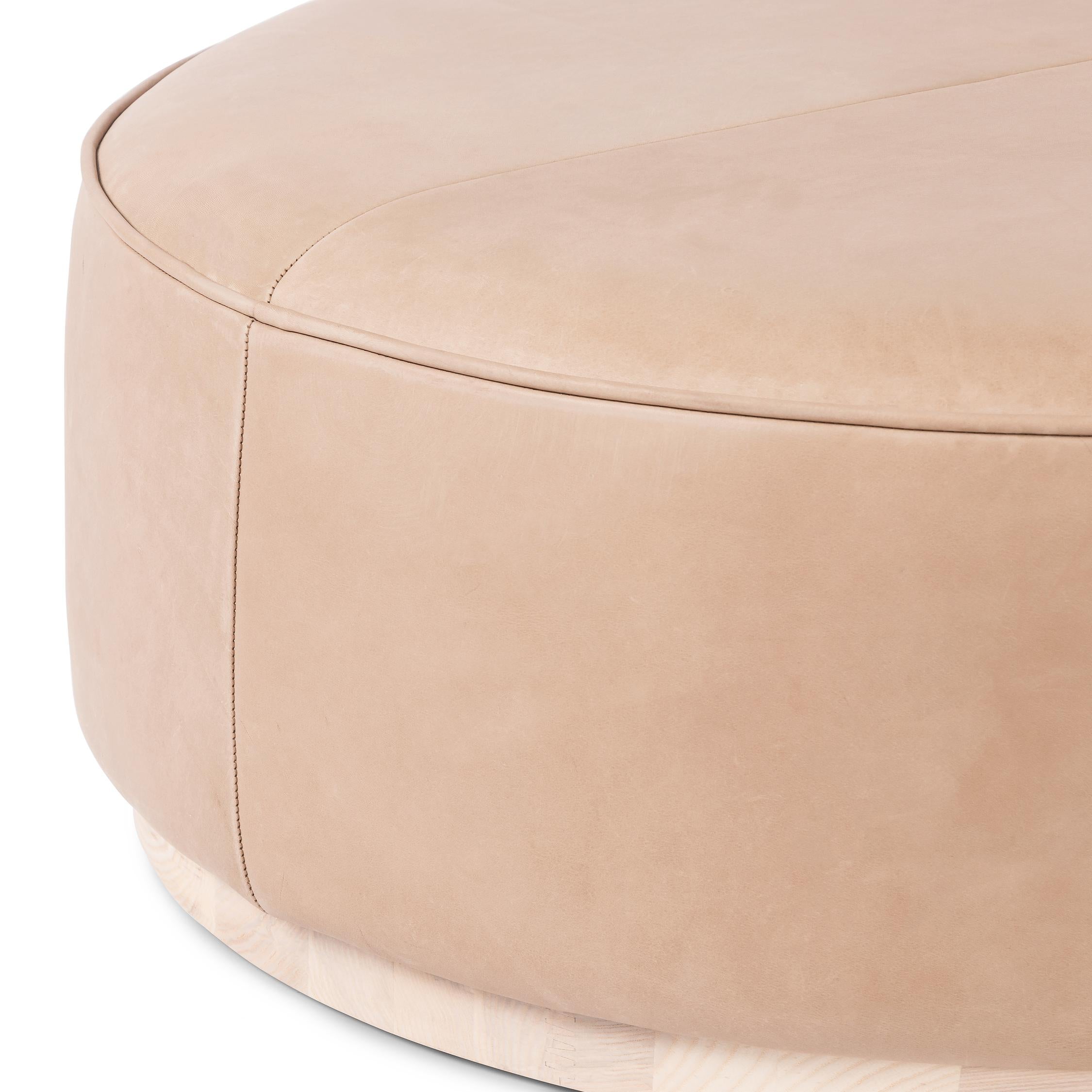 Sinclair Large Round Ottoman - StyleMeGHD - Modern Home Accents