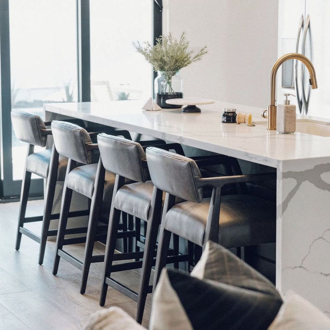 Tyler Bar + Counter Stool - StyleMeGHD - Leather Bar Stools