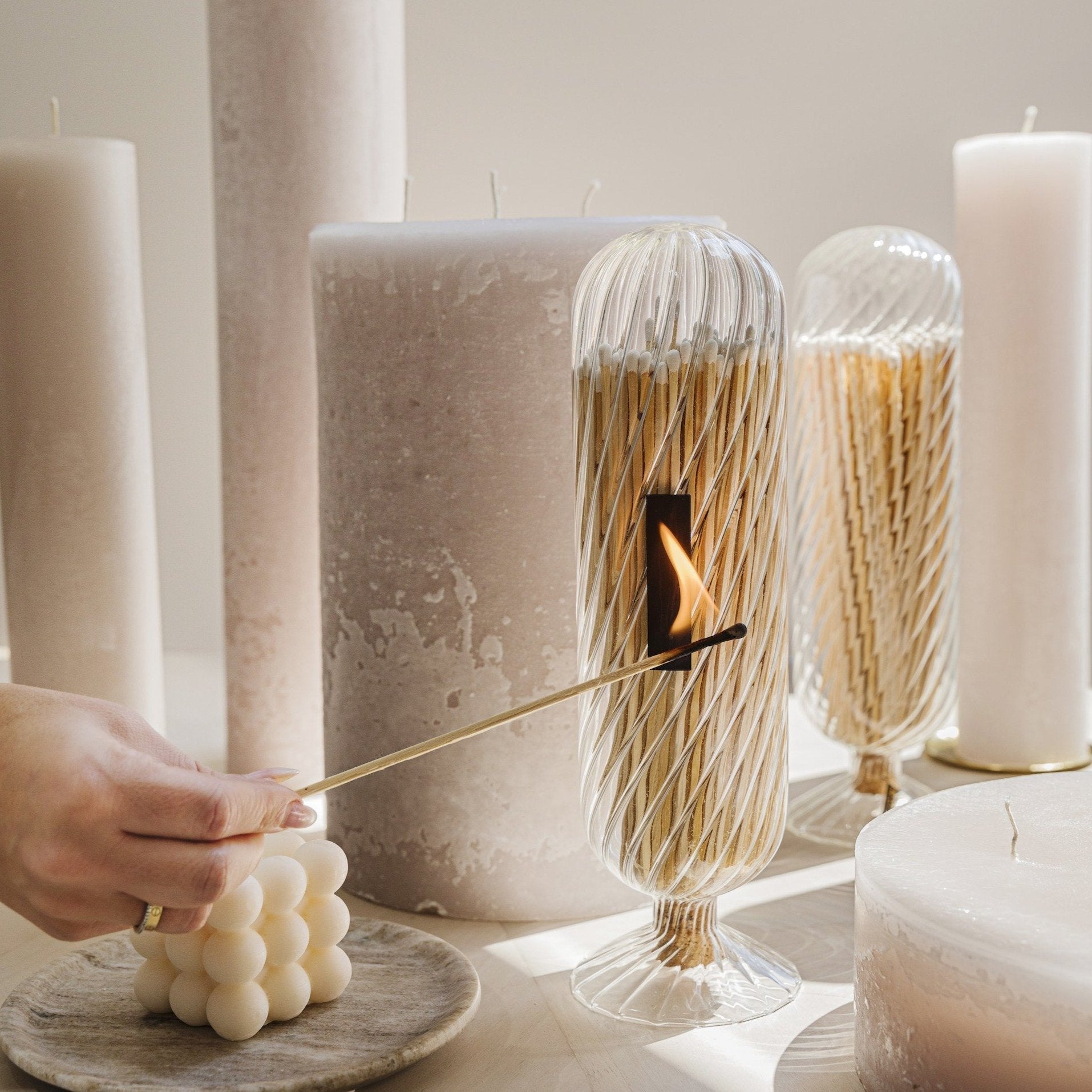 Wick Tall Pillar Candle - StyleMeGHD - Modern Home Decor