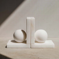 Alabaster Ball Bookends - StyleMeGHD - Books + Bookends